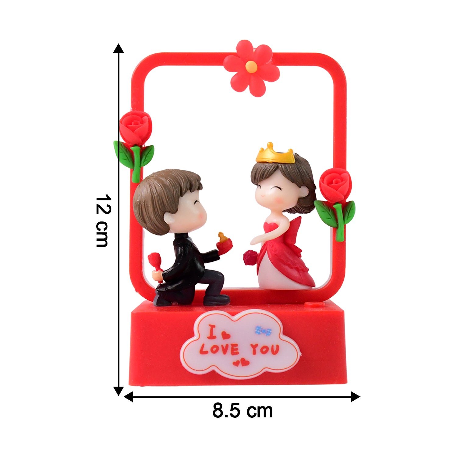Romantic Couple Figurine with LED Light Showpiece (1 Pc)