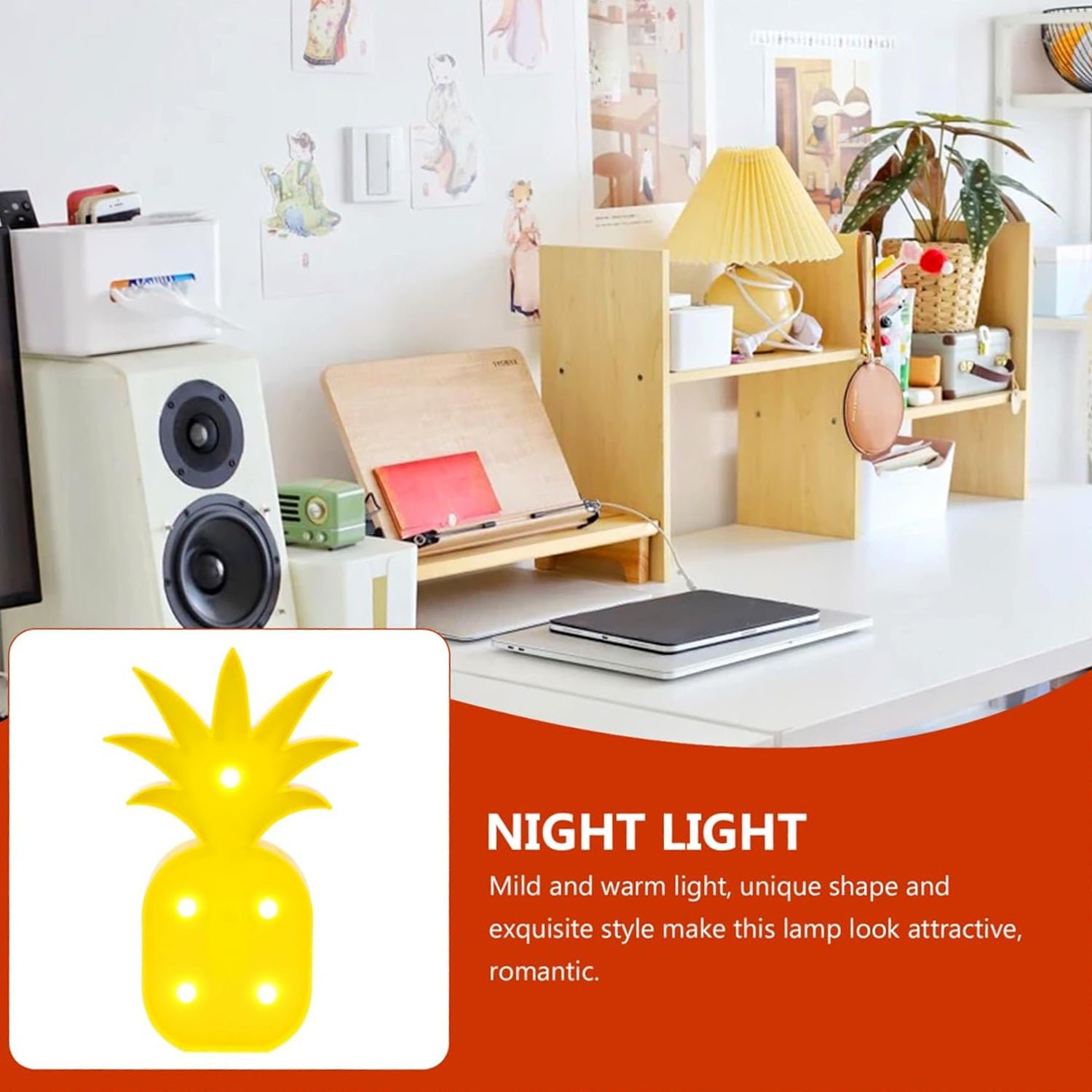 Pineapple Shaped LED Decorative Night Light (1 Pc)