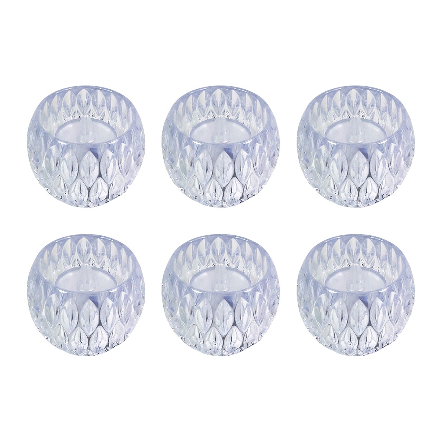 Crystal Design LED Tealight Candles (6 Pc / Set)