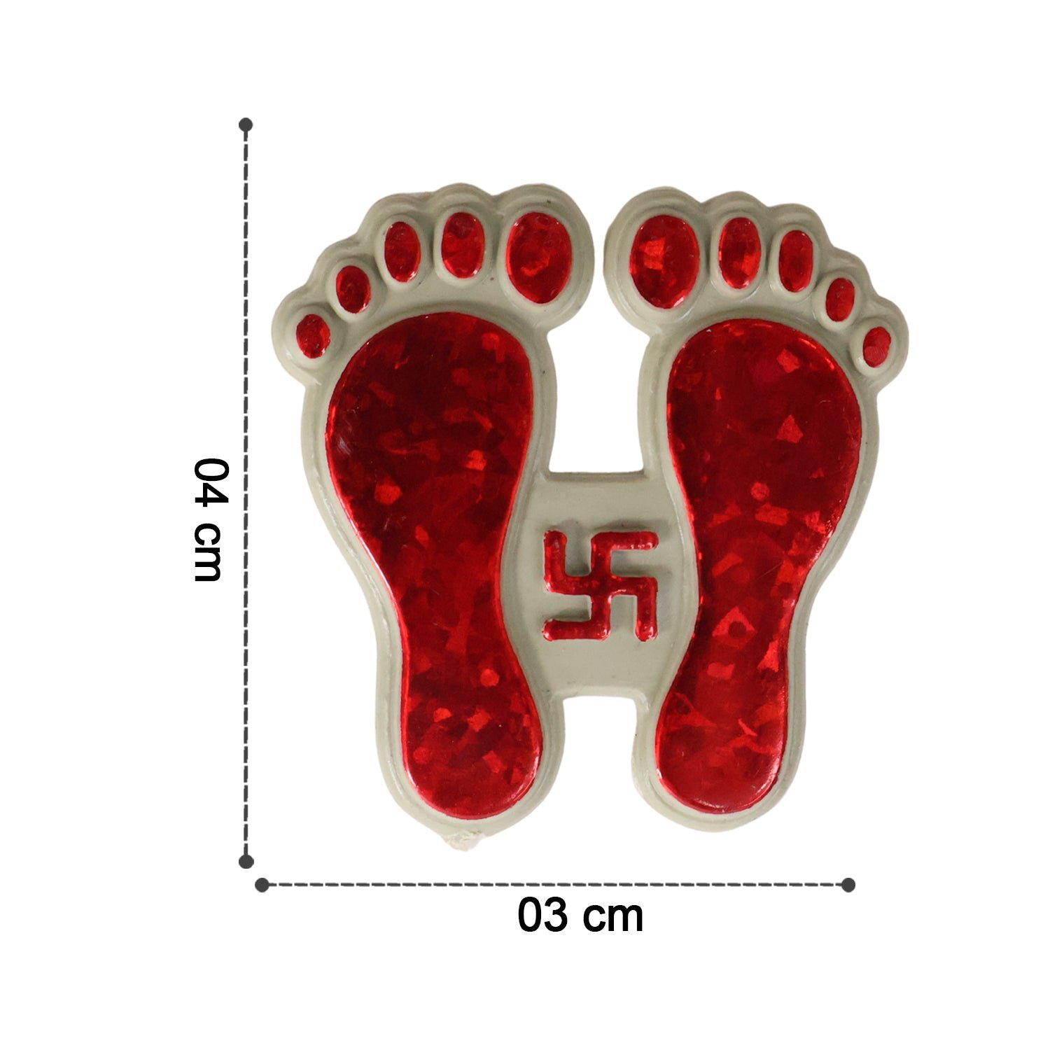 Decorative Goddess Laxmi Footprint Sticker - (Set)