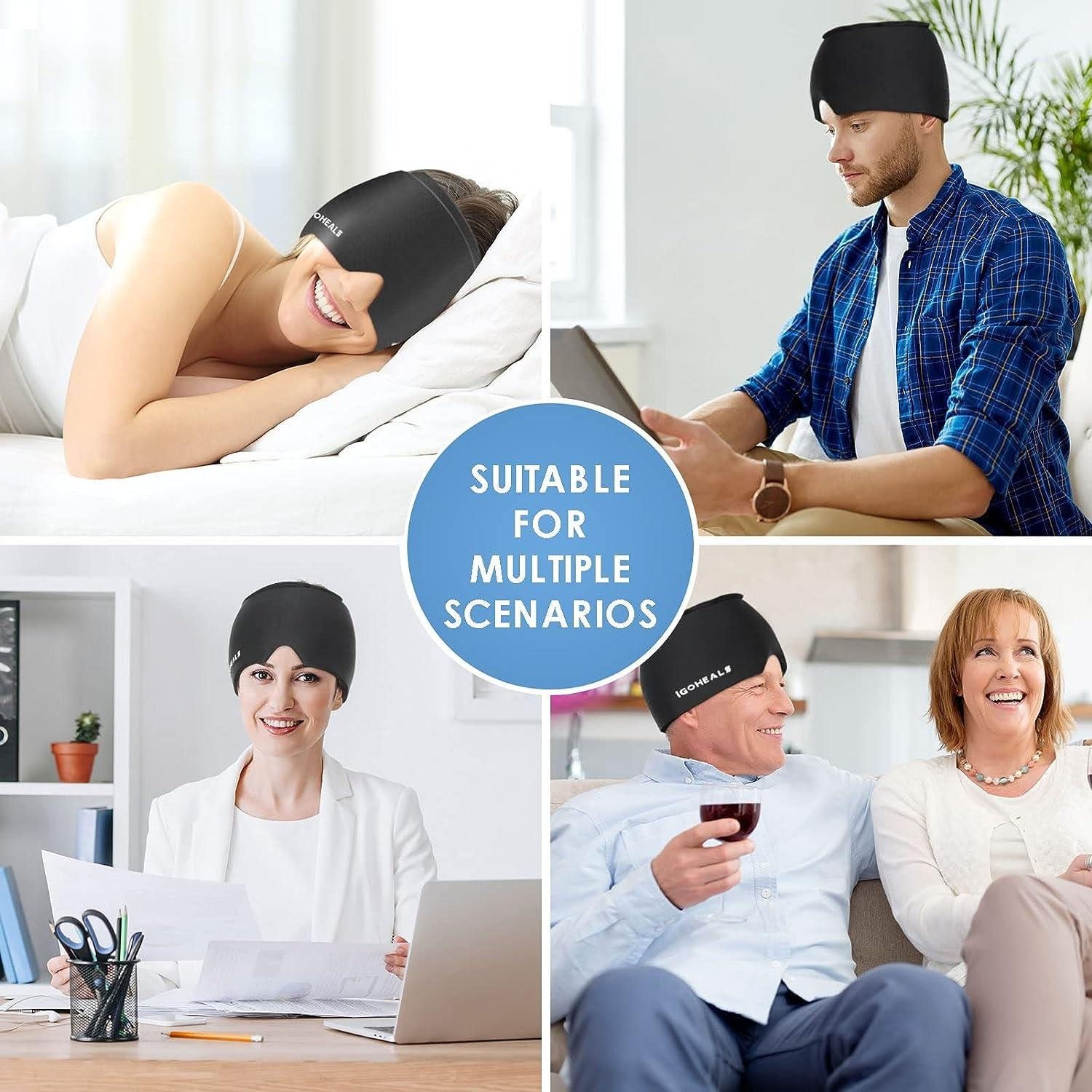 Hot & Cold Therapy Headache Relief Cap (1 Pc)