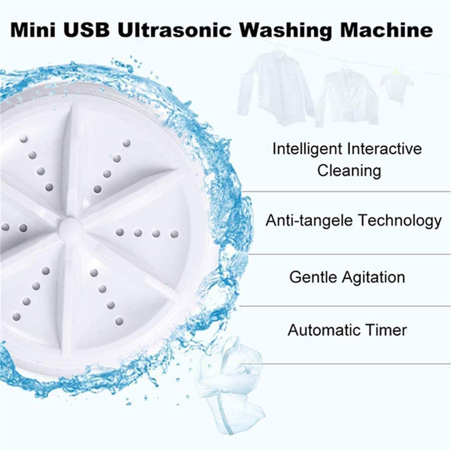 Mini Turbo Washing Machine – Portable USB Washer for Home & Small Spaces