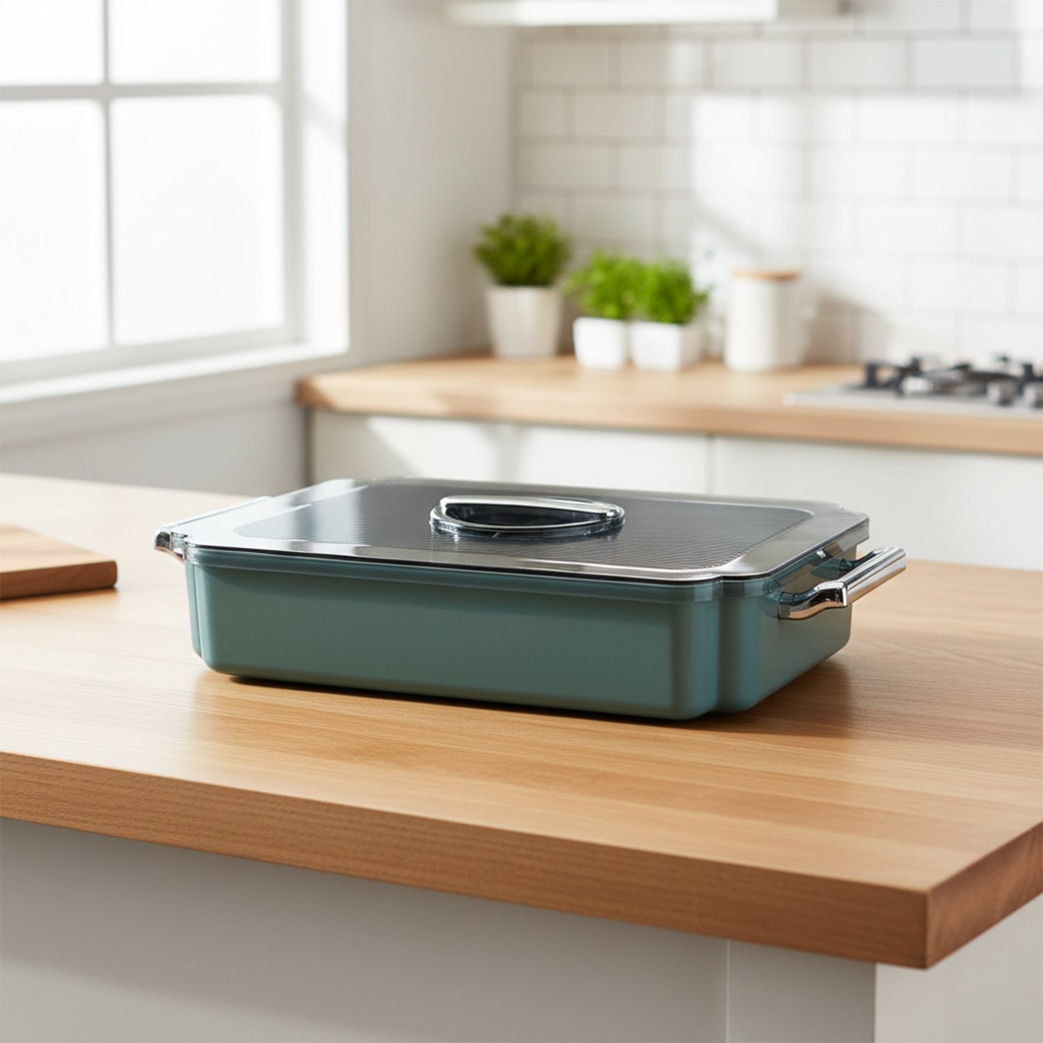 4 Compartment Multipurpose Plastic Food Storage Container (1 Pc)