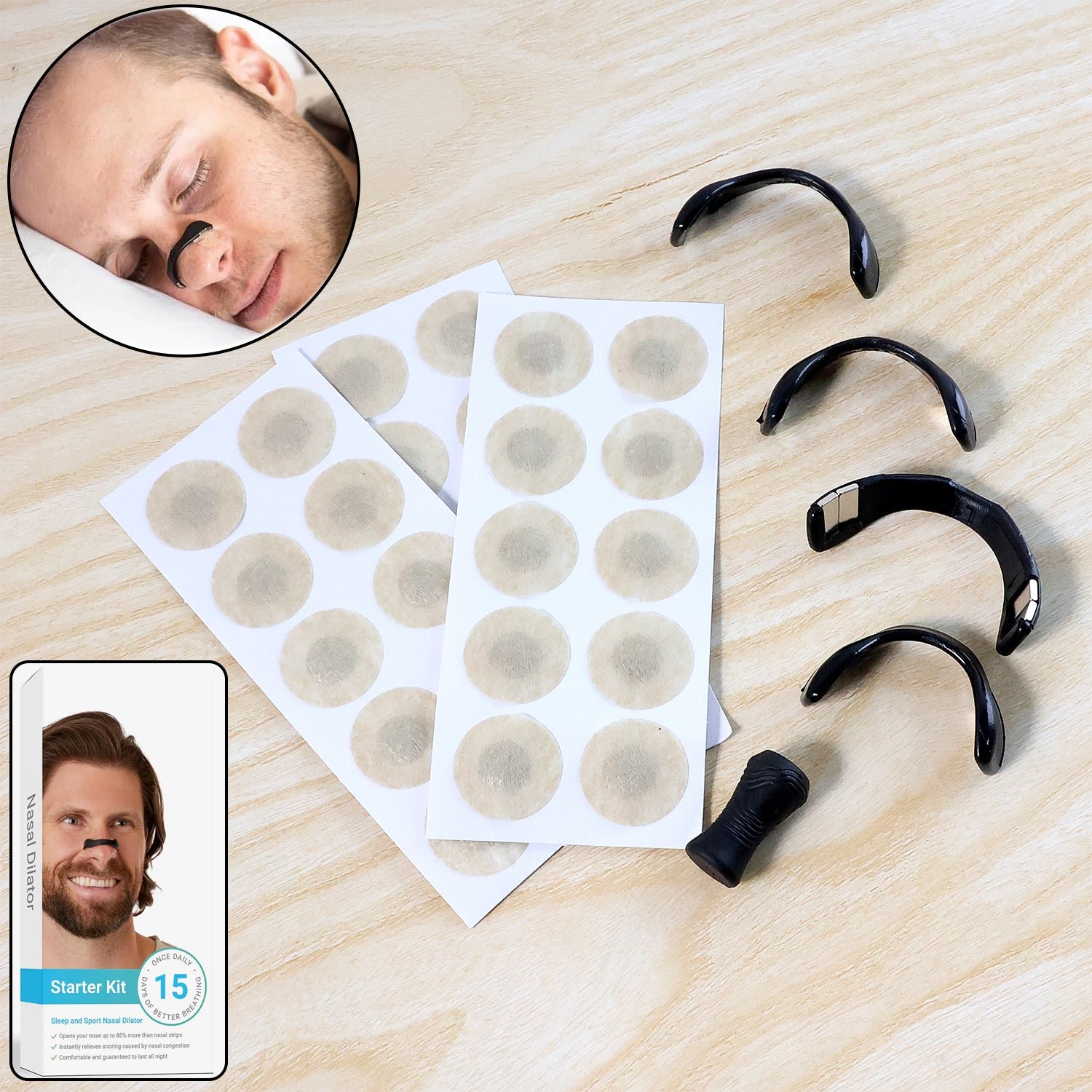 Nasal Strip Starter Kit – Boost Oxygen Intake, Reduce Snoring (1 Set)