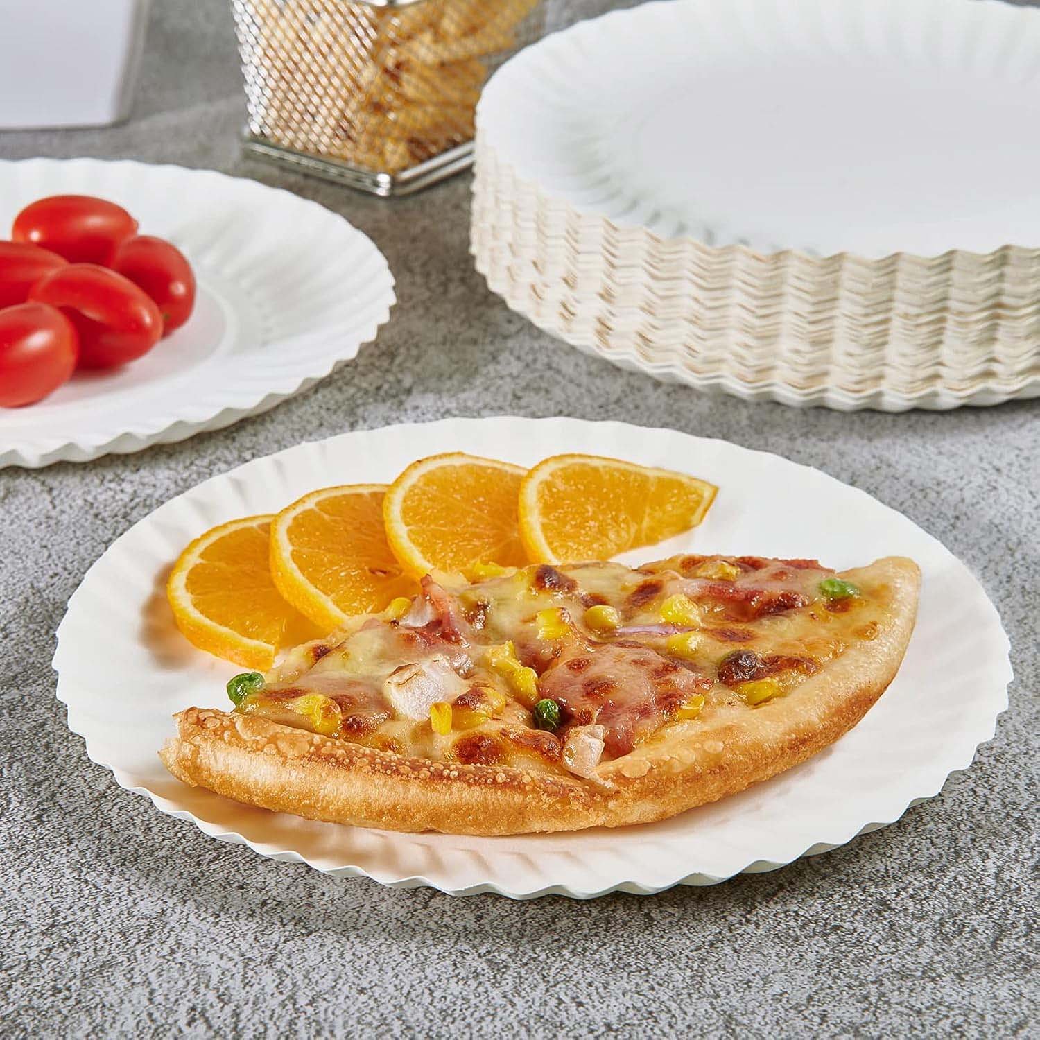 Freshee 7 Inch Round Compostable Paper Plate - 25 Pcs Pack