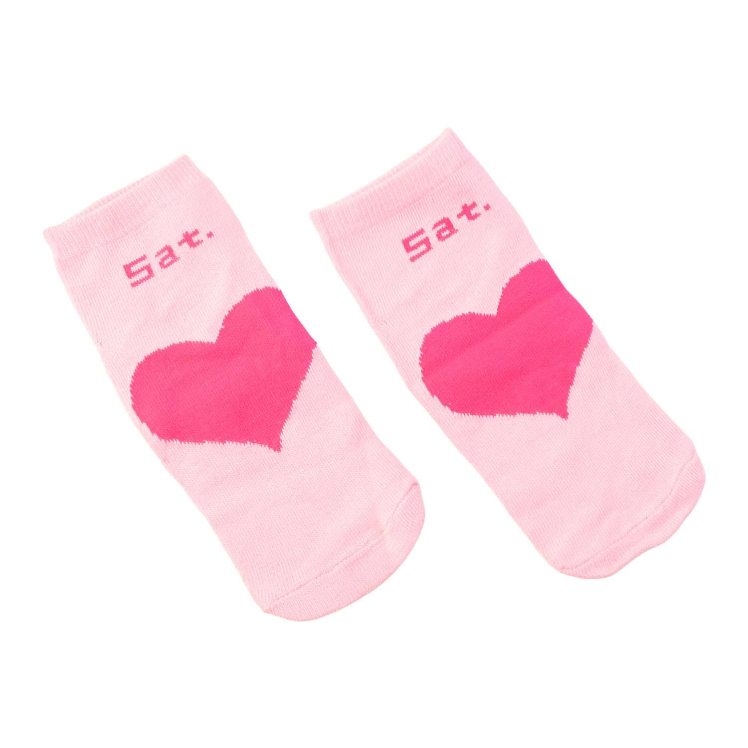 Cute Heart Print Ankle-Length Socks (1 Pair)