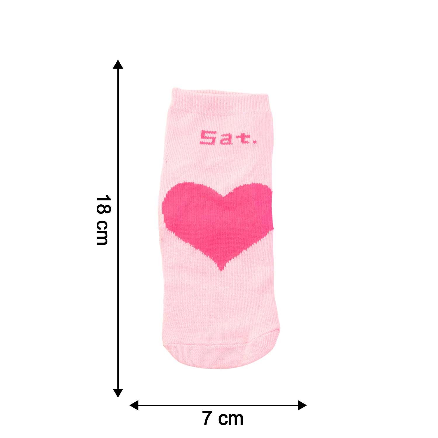 Cute Heart Print Ankle-Length Socks (1 Pair)