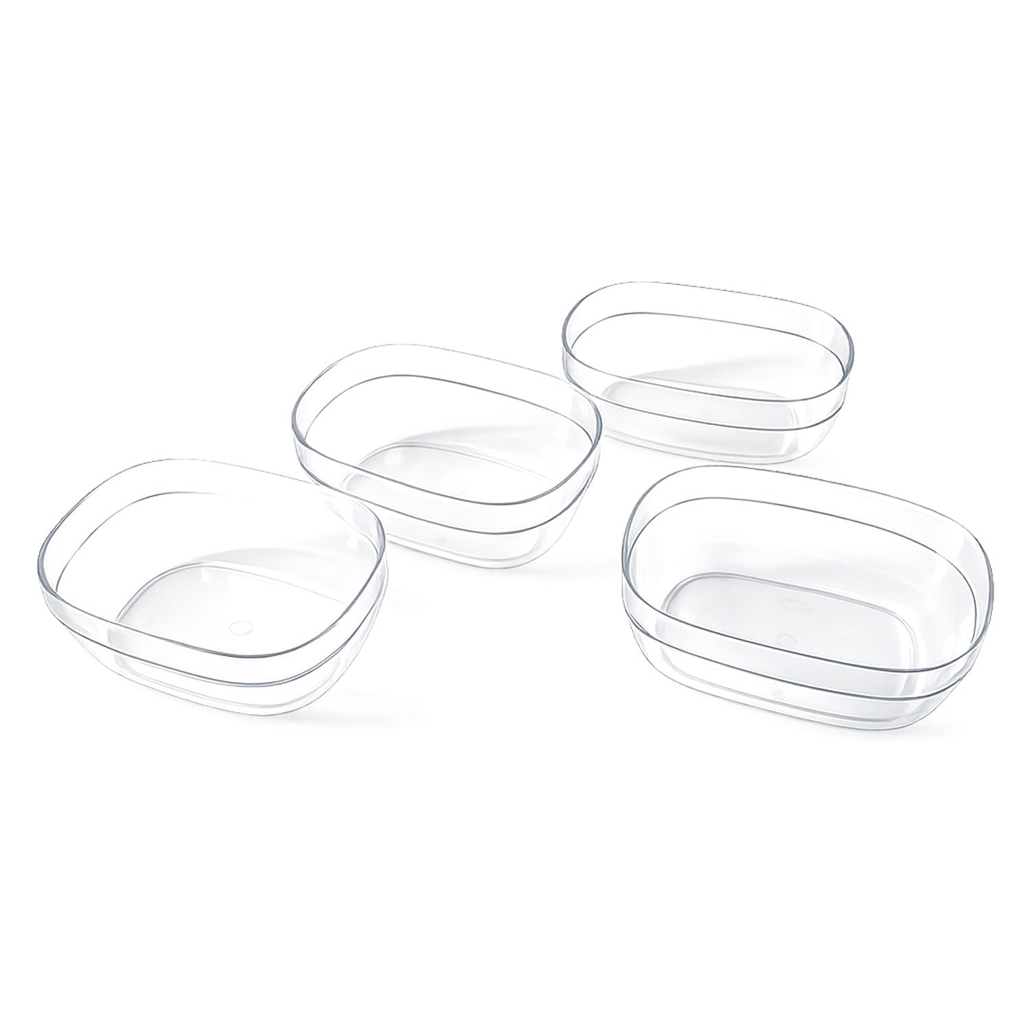 Transparent Multipurpose Serving Bowl Set (4 Pc Set)