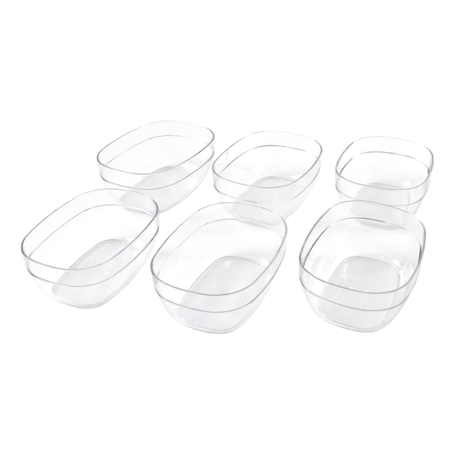 Multipurpose Transparent Serving & Storage Bowls Set (6 Pc Set)