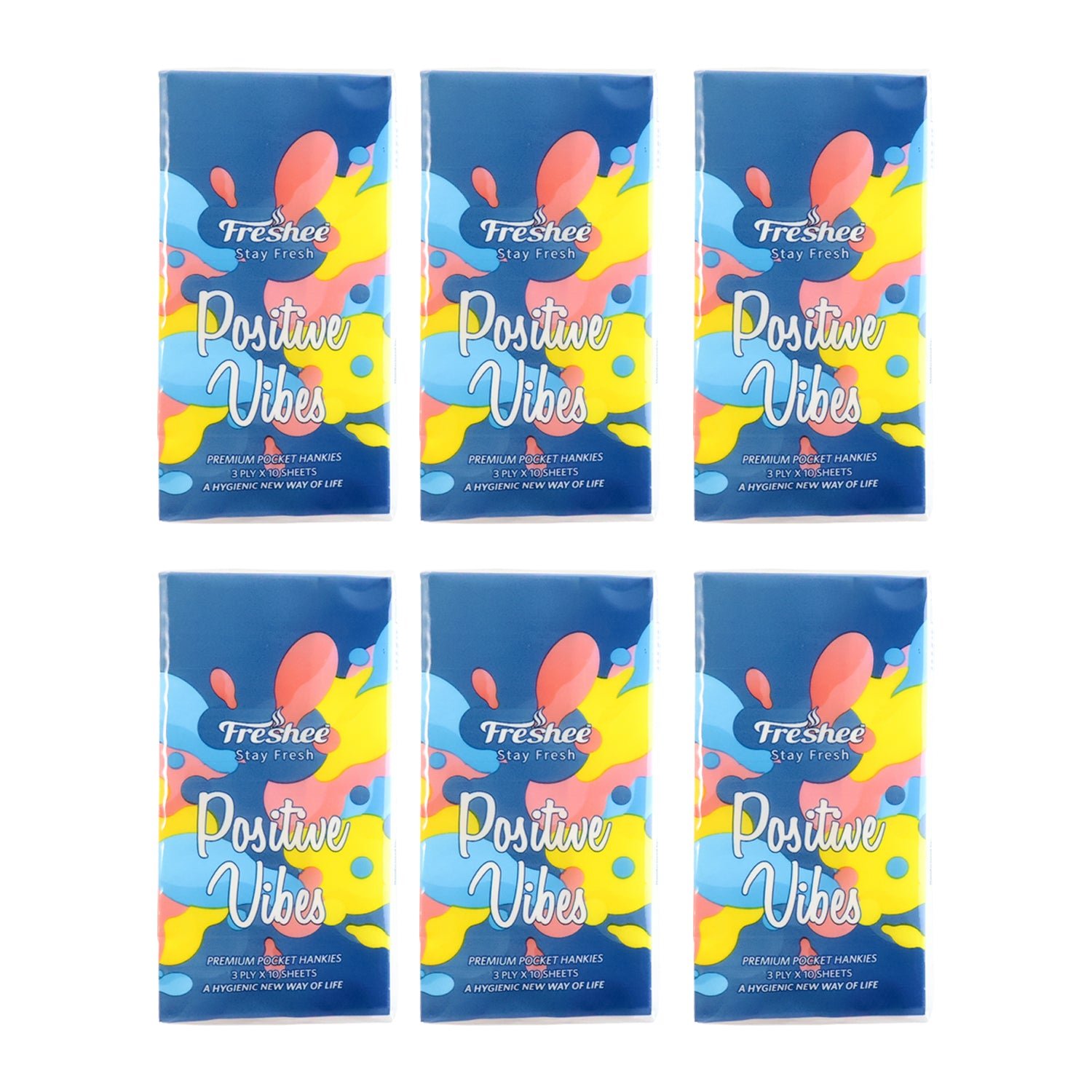 Premium Soft Pocket Tissue Pack  for Daily Use, Skin Care, Office (Pack of 6 / 60 Sheet)