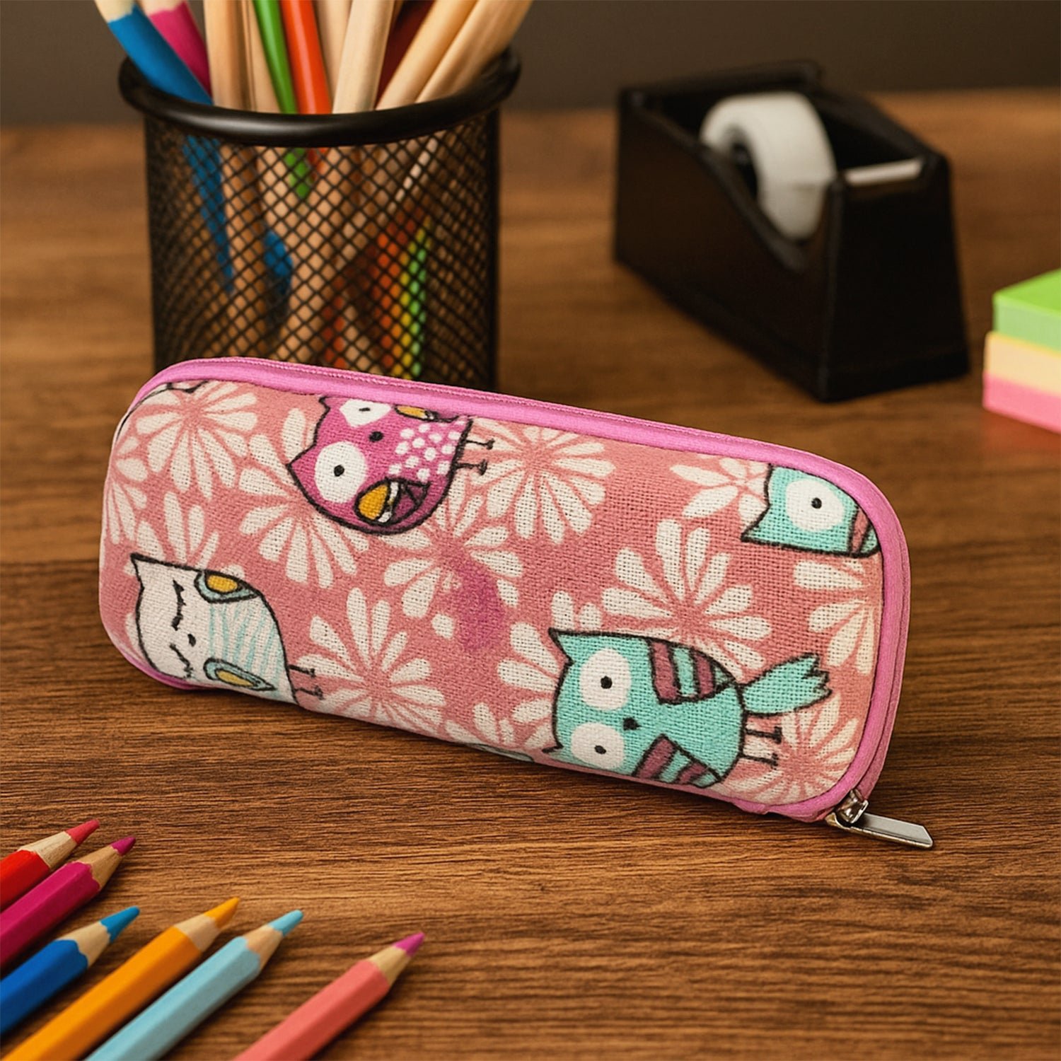 Durable Zipper Pencil Pouch Case - (1 Pc)