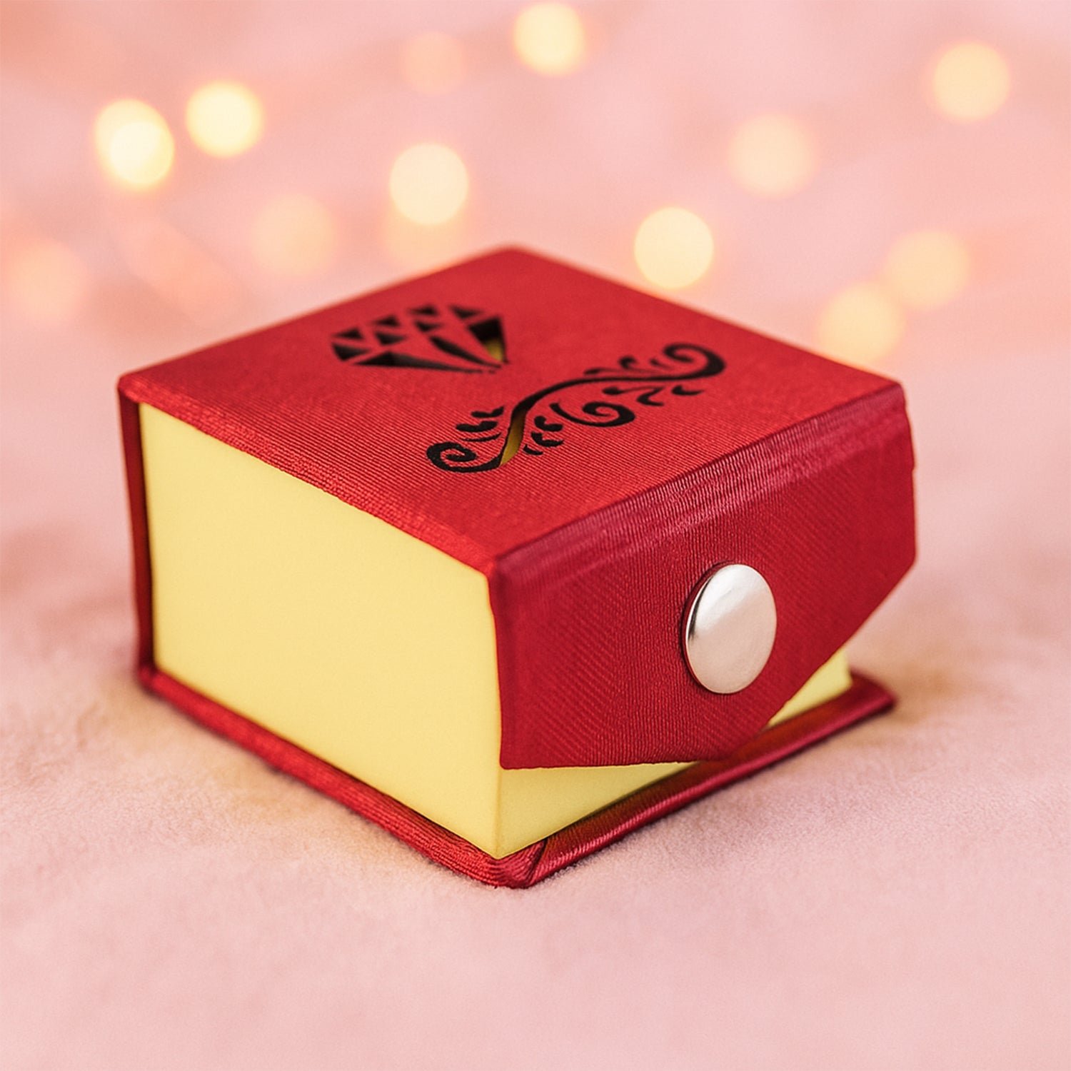 Premium Elegant Ring Gift Box with Soft Velvet Cushion