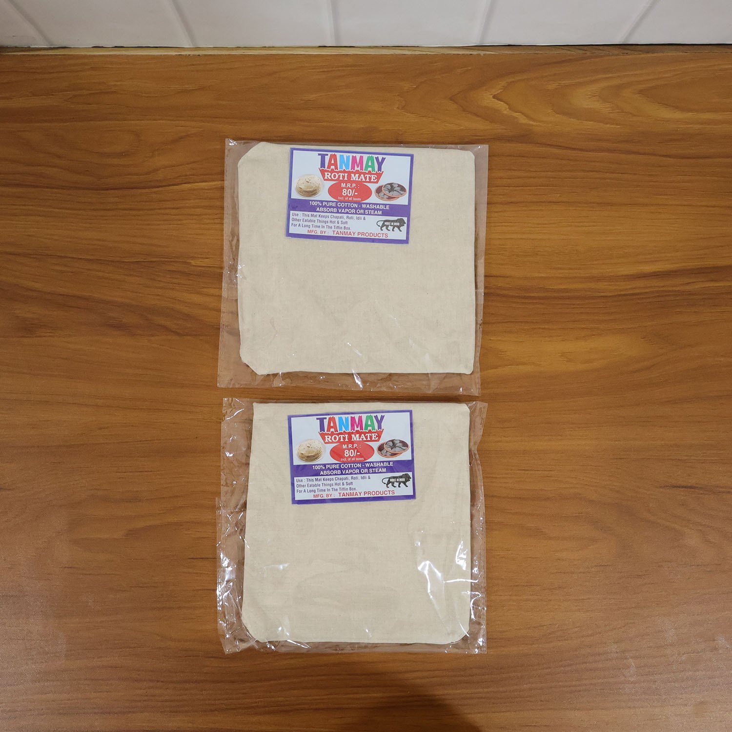 Multipurpose Cotton Roti Cloth Cover, Round Roti Cover  (51 x 51 cm, Pack of 2 )