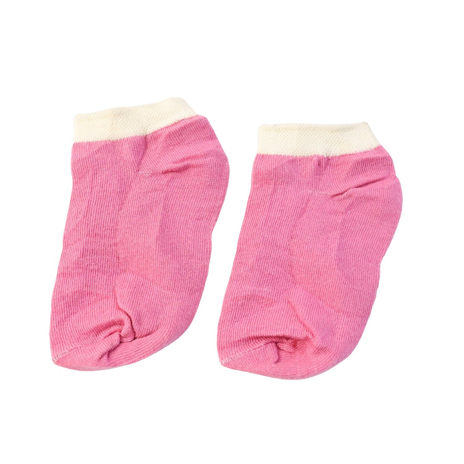 Pink & White Soft Ankle Socks for Kids (1 Pair)