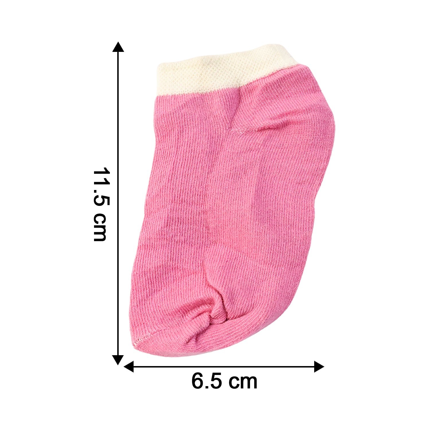 Pink & White Soft Ankle Socks for Kids (1 Pair)