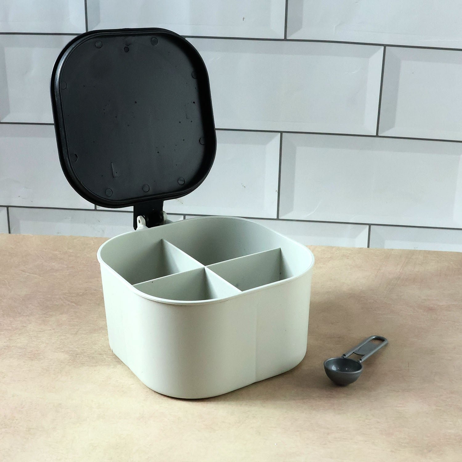 Fancy 4-Section Masala Box for Kitchen Storage (Spice Container)