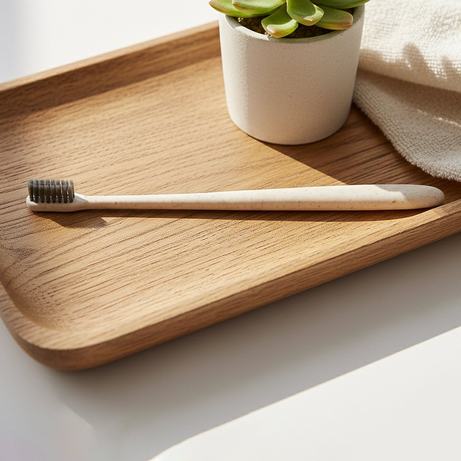 Wheat Straw Soft-Bristle Toothbrush for Deep Cleaning & Dental Care (1 Pc)