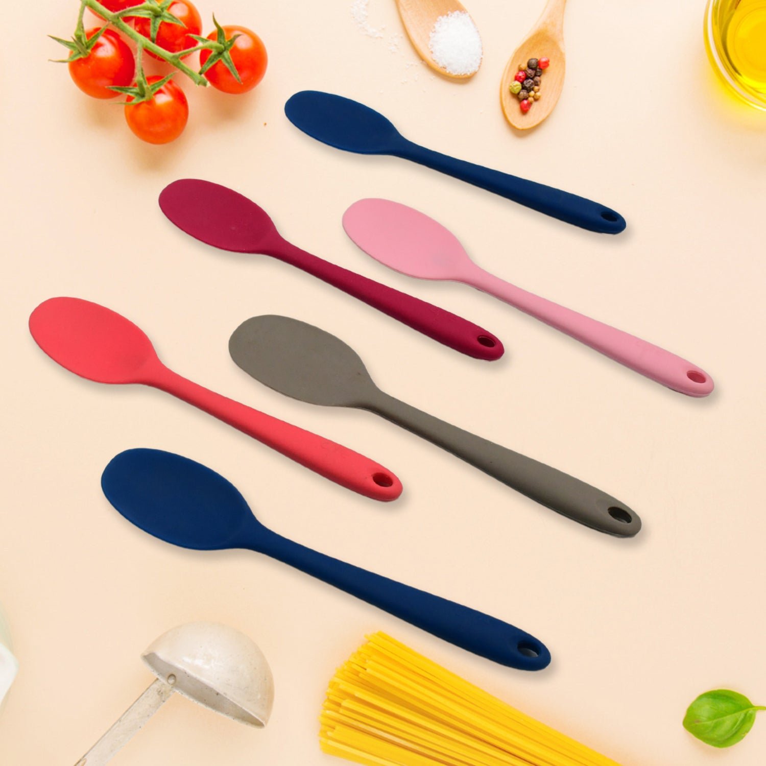 Multipurpose Silicone Spoon (6 Pcs Set)