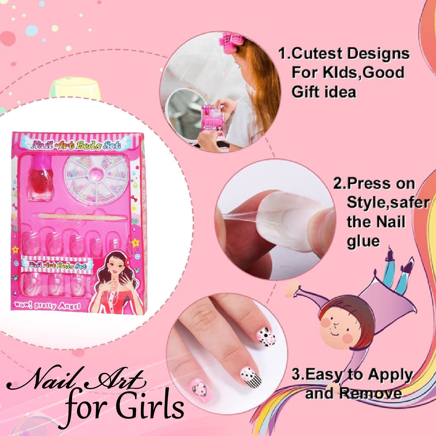 Nail Art Studio Manicure Set for Girls (Pack of 15)