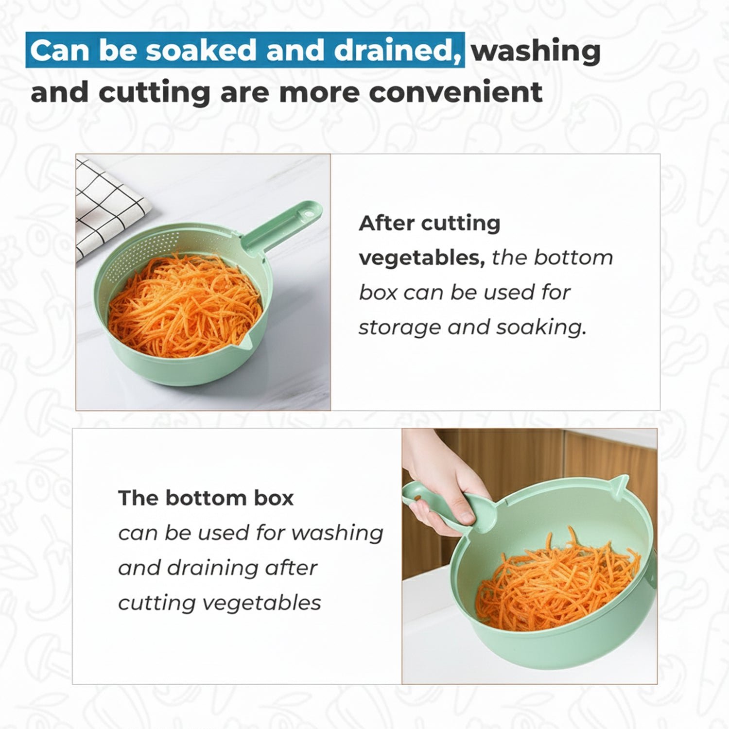 Multi-Function Vegetable Cutter & Grater Set