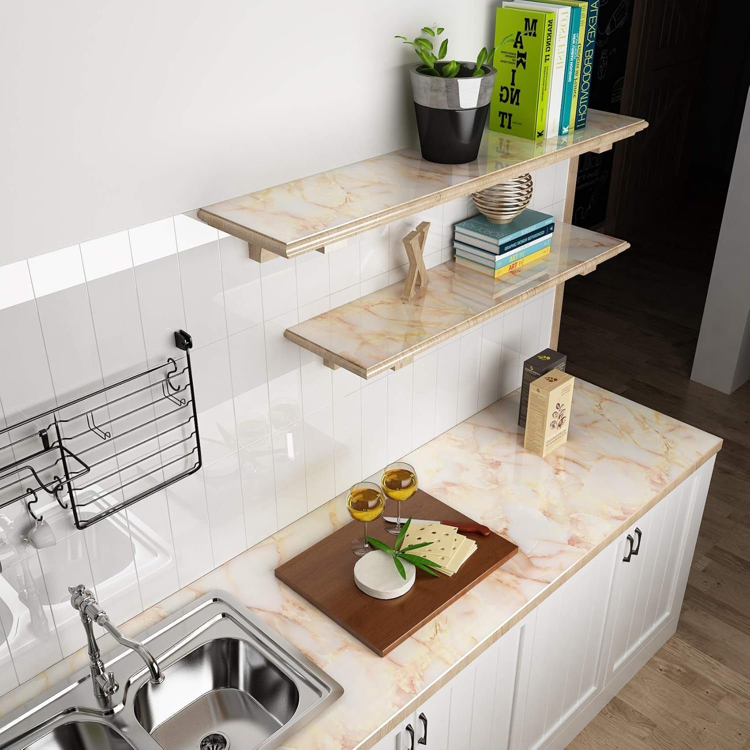 Marble Pattern Wallpaper Roll - 40cm x 1 meter (1 Pc)