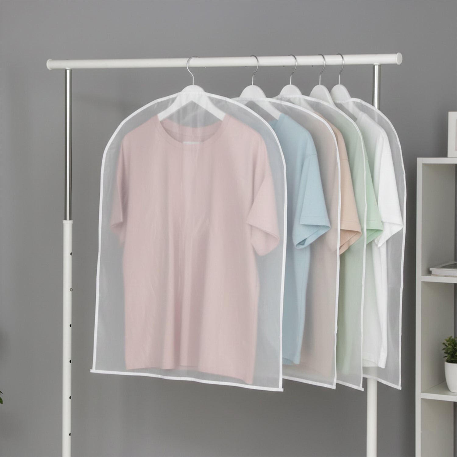 Short Hanging Garment Storage Cover Pack of 5 (60 × 80 cm)