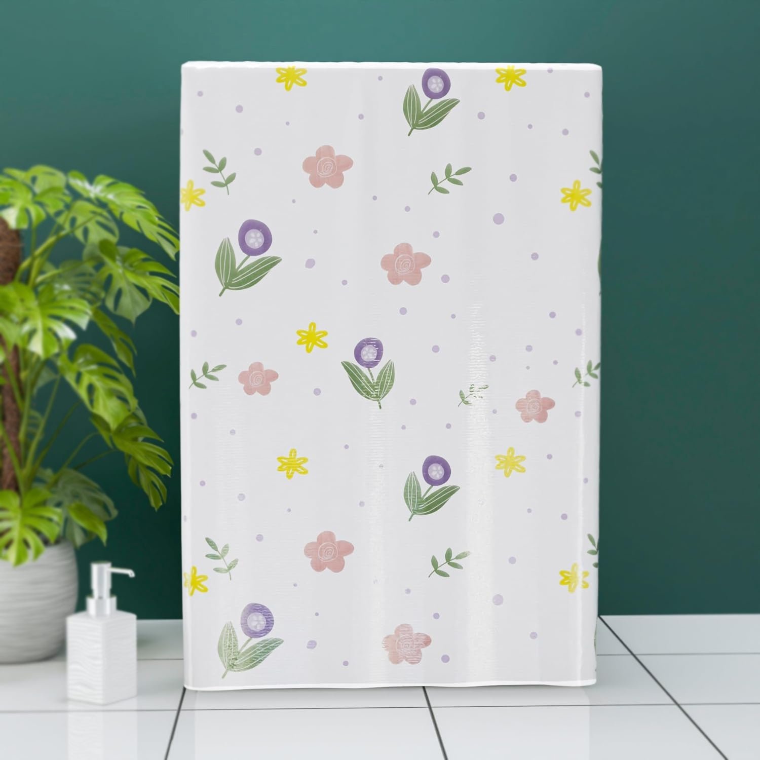 Printed Protective Washing Machine Cover for Top Load (55 × 58 × 87 cm)