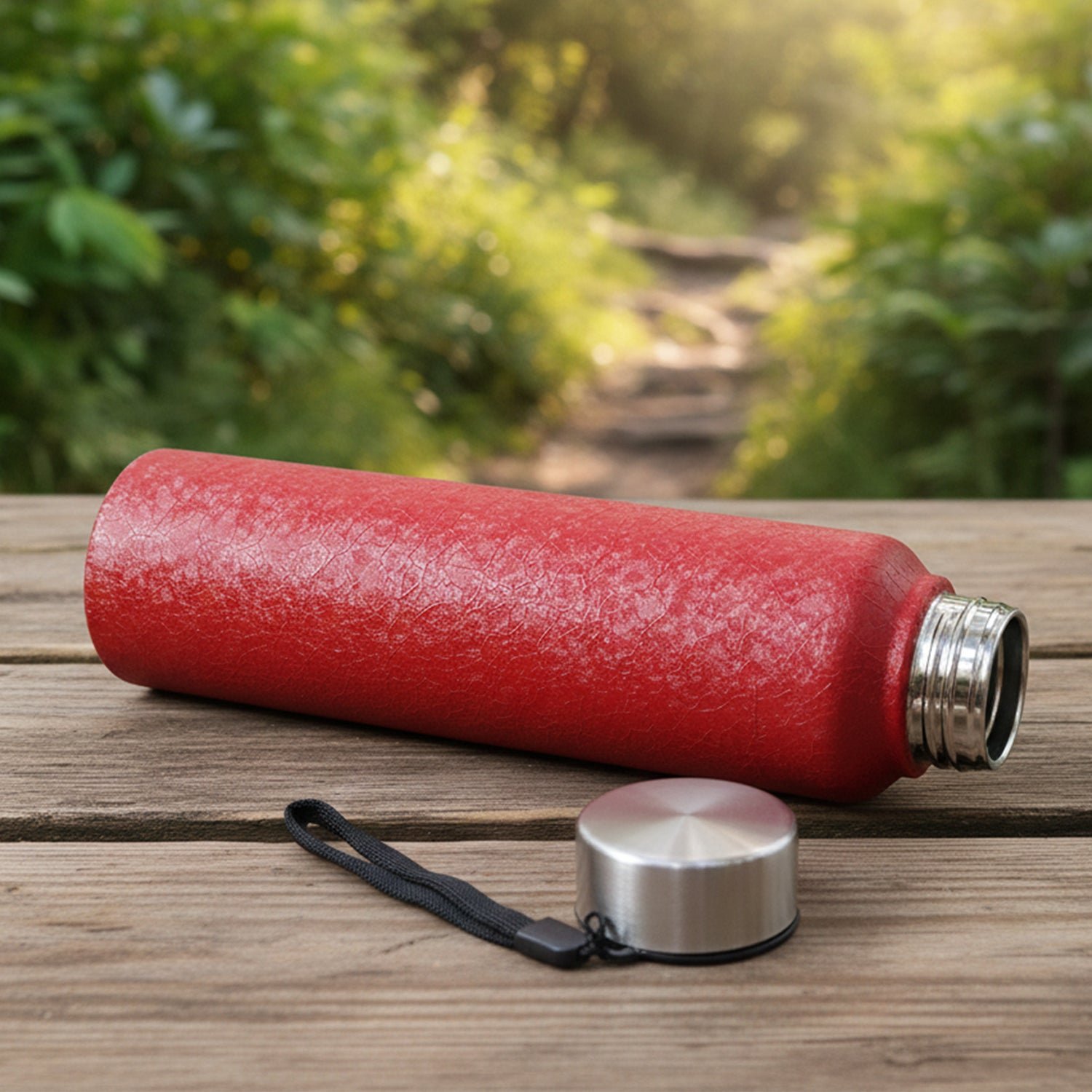 Red Alpha Pro Classic Stainless Steel Water Bottle 1000 ML ,Red Color