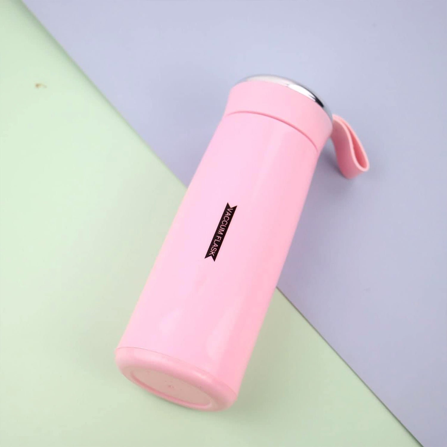 Water bottle 400ml leak proof, glass water bottle with daily water intake for gym and children, Nice Bottle (1 pc / Pink Color)