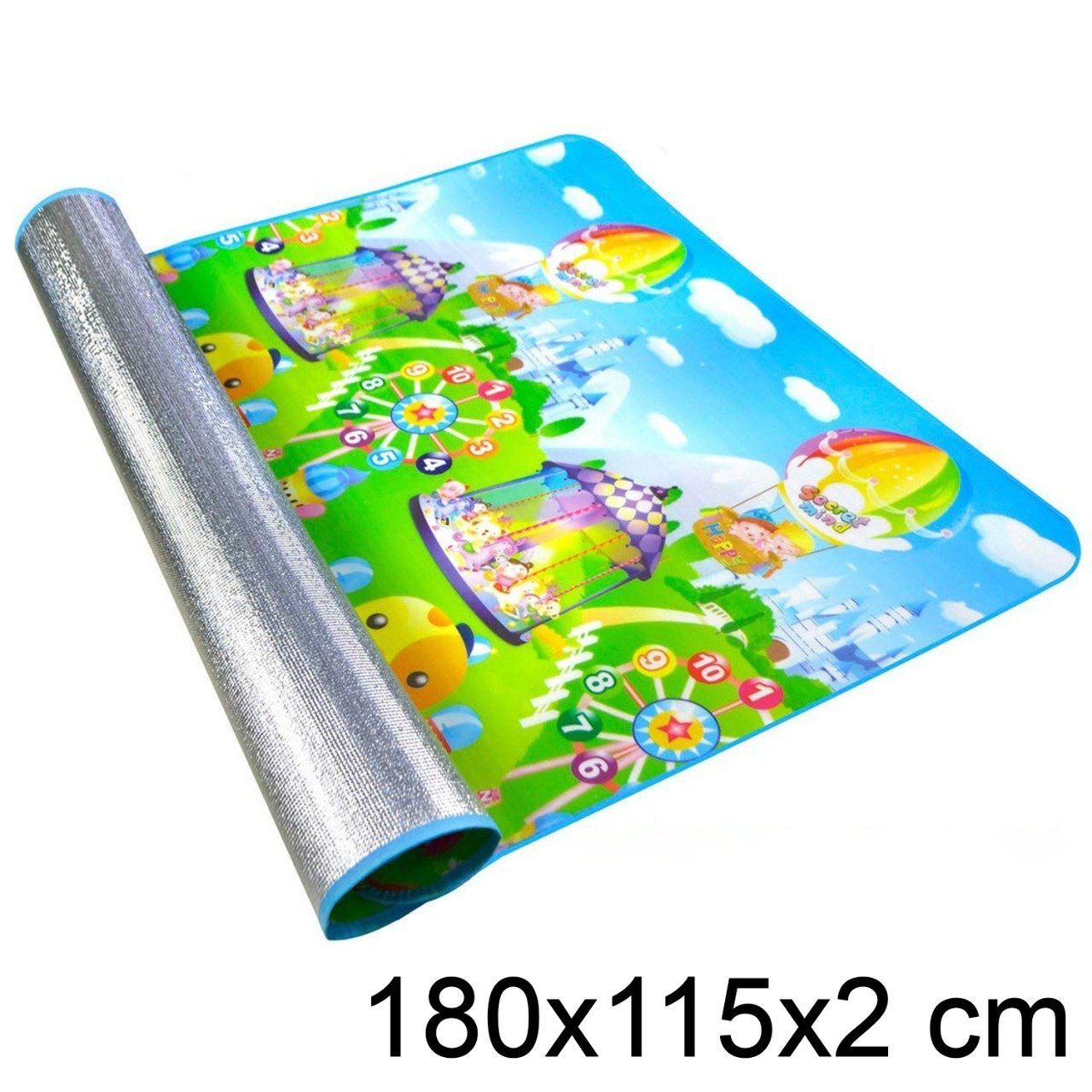 Waterproof Single-Side Baby Play & Crawl Floor Mat for Kids (180 × 115)
