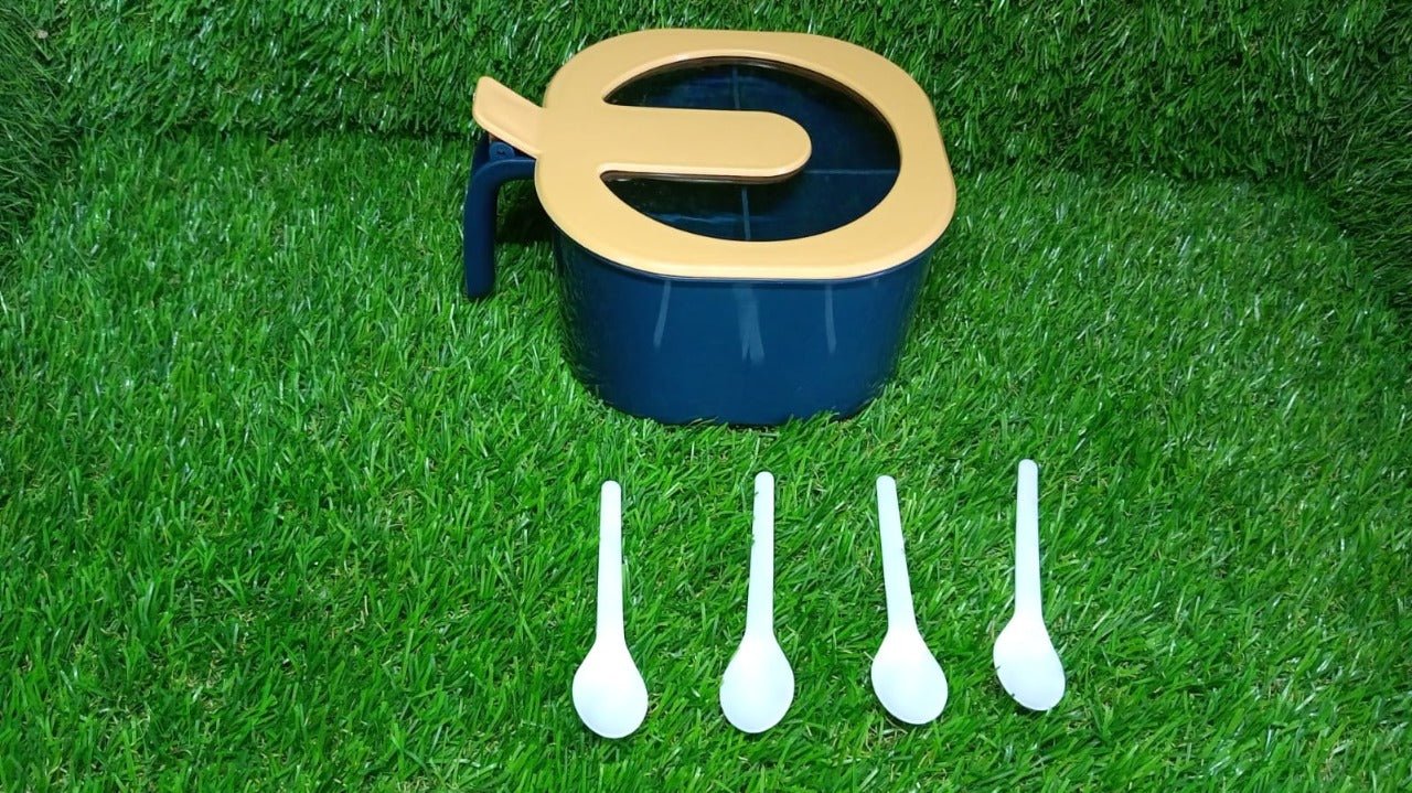 Four Grid Spice Storage Seasoning Box