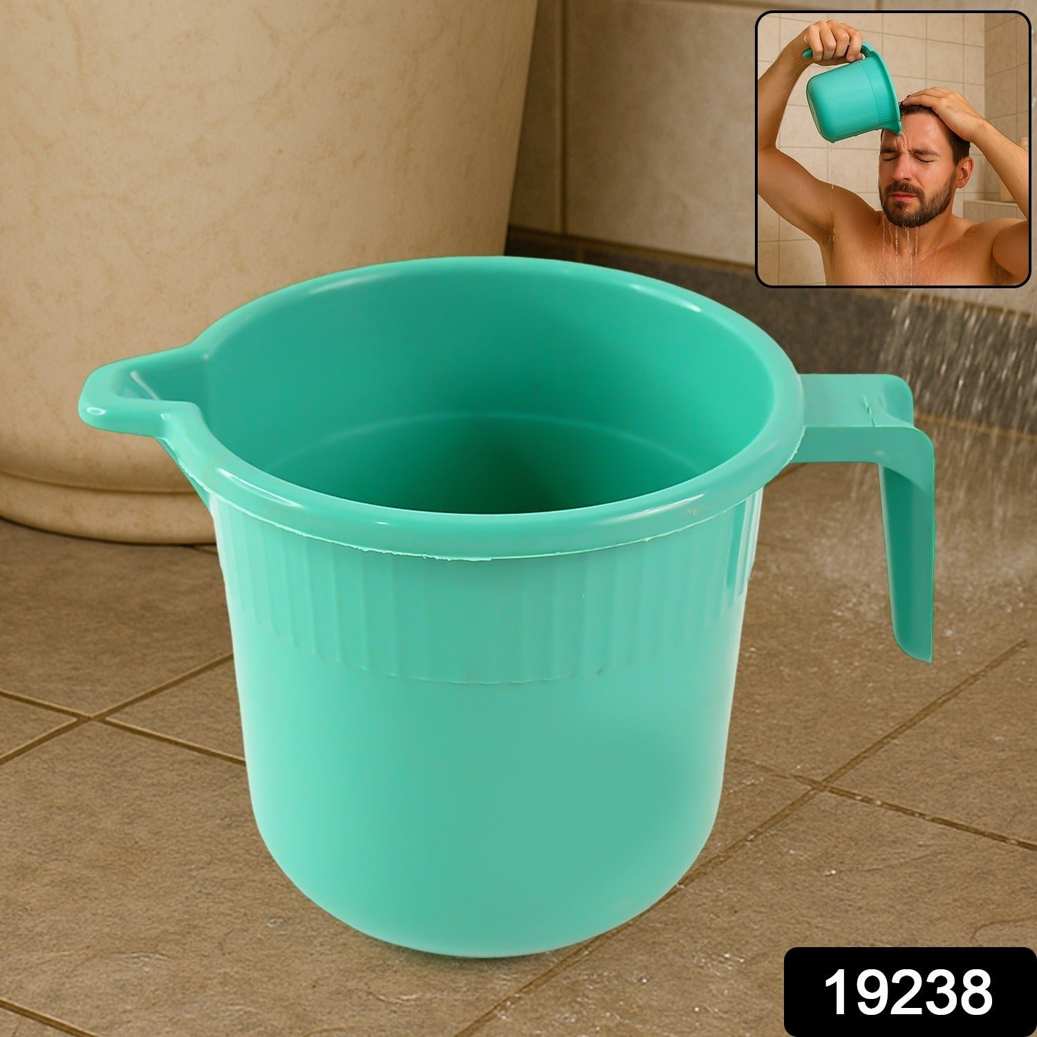 Plastic Bath Mug for Bathroom Use (1 Pc)