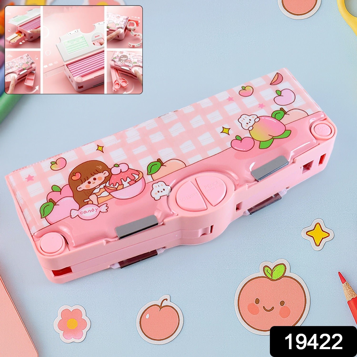 Multifunctional Cartoon Pencil Box (1 Pc)