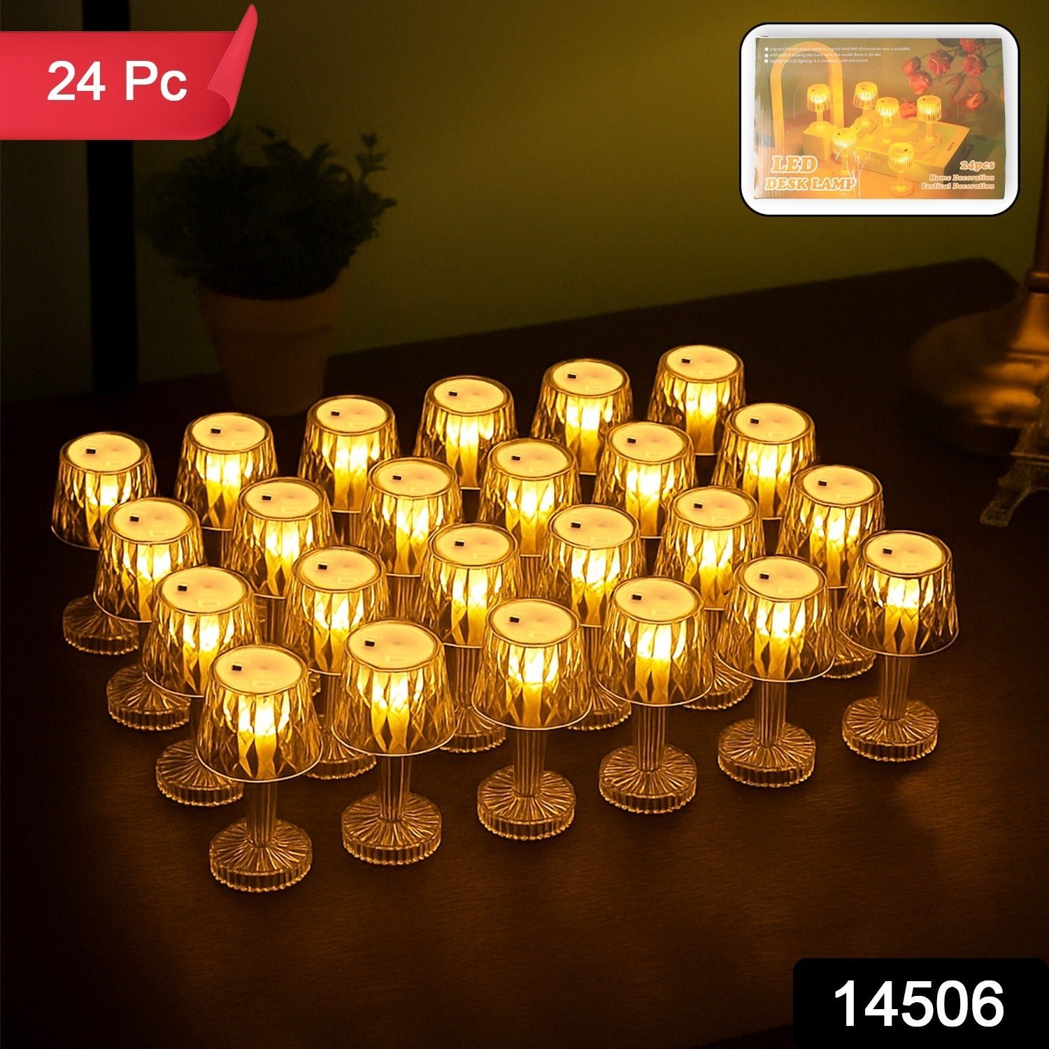 Battery Operated Decorative LED Mini Table Lamp (24 Pc / Set)