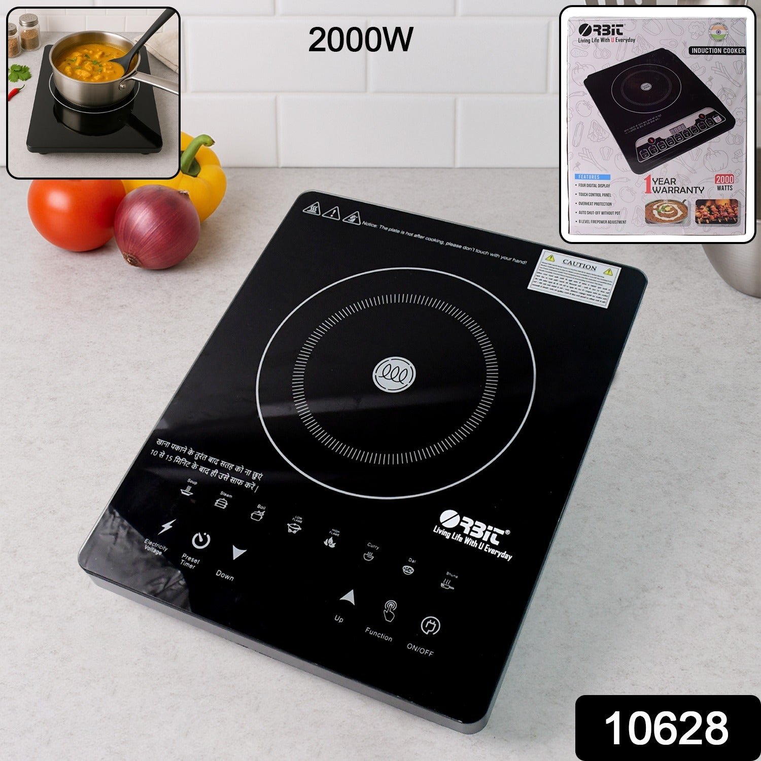 Orbit Touch Control and Multiple Cooking Induction Cooker - 2000W
