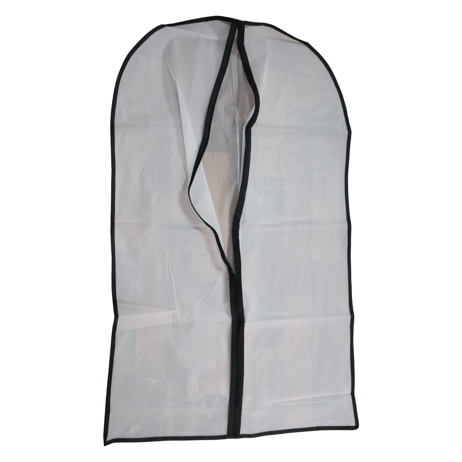 Transparent Garment Cover with Front Zipper (100 × 60 cm, 1 Pc)