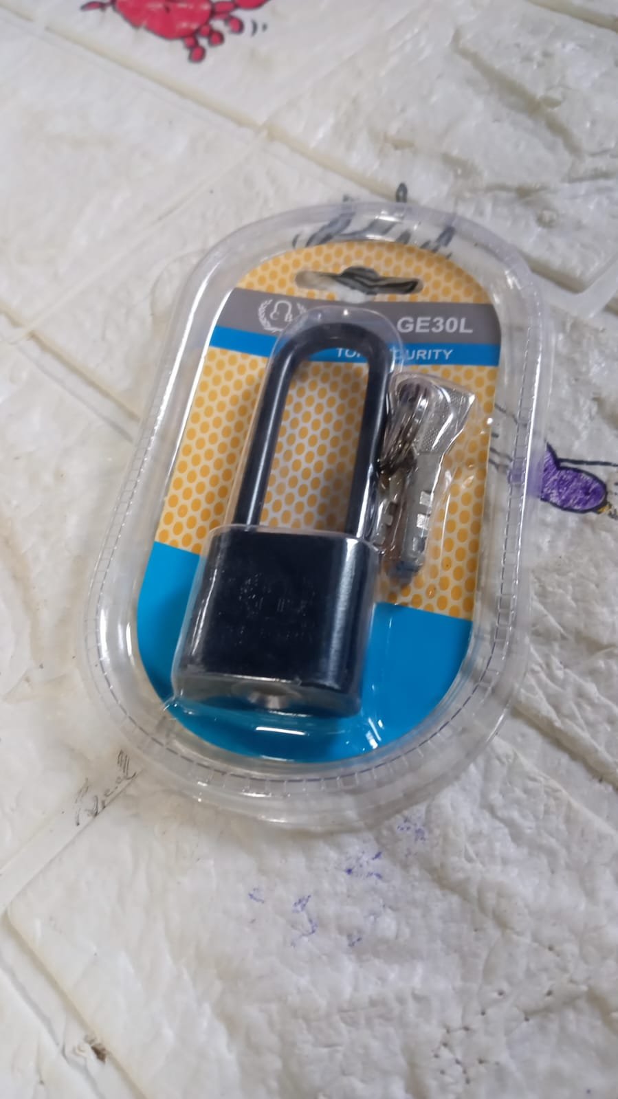 Lock with Key Metal Locker 1 Set Padlock Mini Padlock Beam Plastic (1 pc)