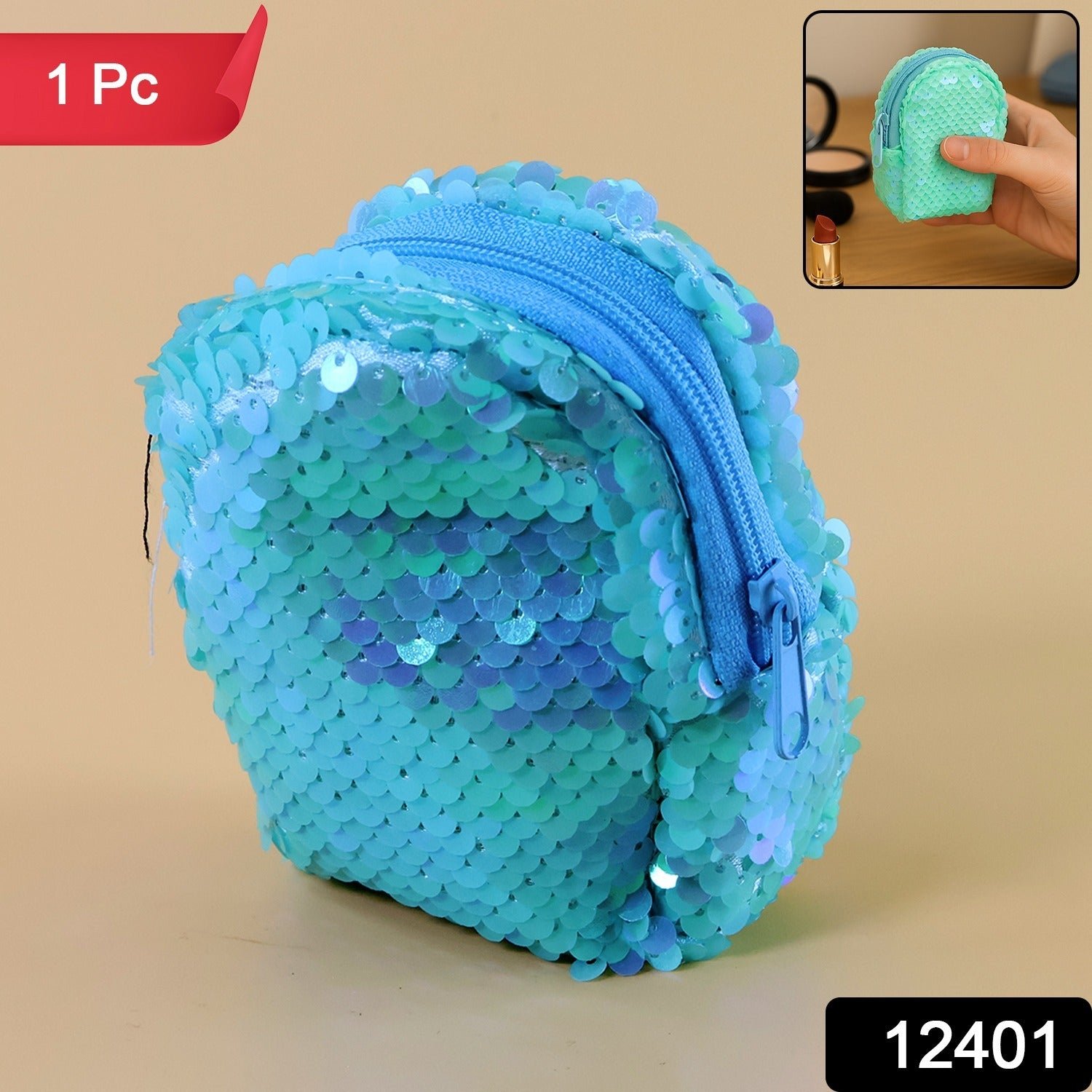 Mini Sequin Zipper Pouch - (1 Pc)