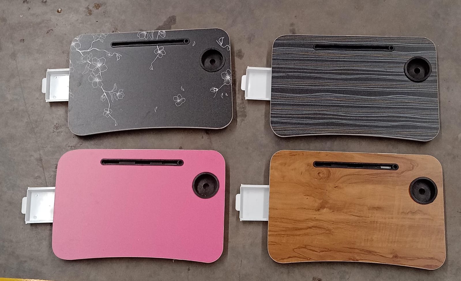 Multi-Purpose Laptop Desk (1 Pc / Mix Plain Design / 58×38 Cm)