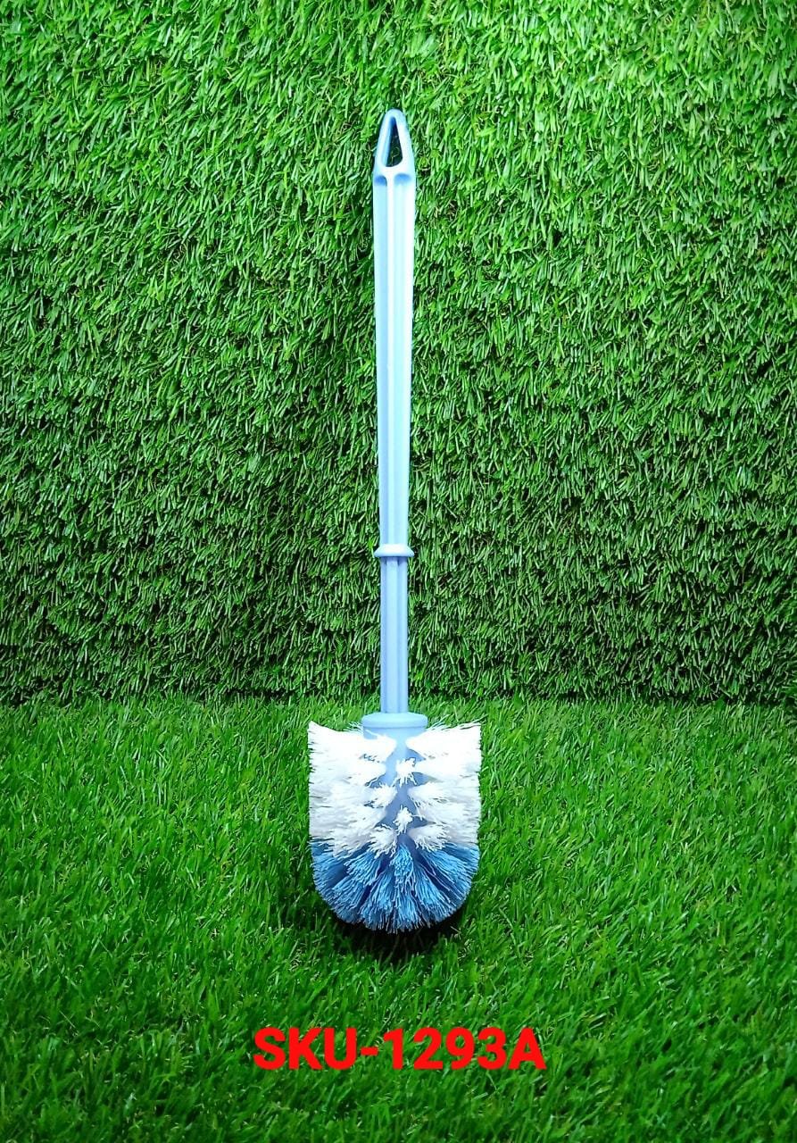 Plastic Round Toilet Cleaner Brush – Hockey Stick Shape Bathroom Brush