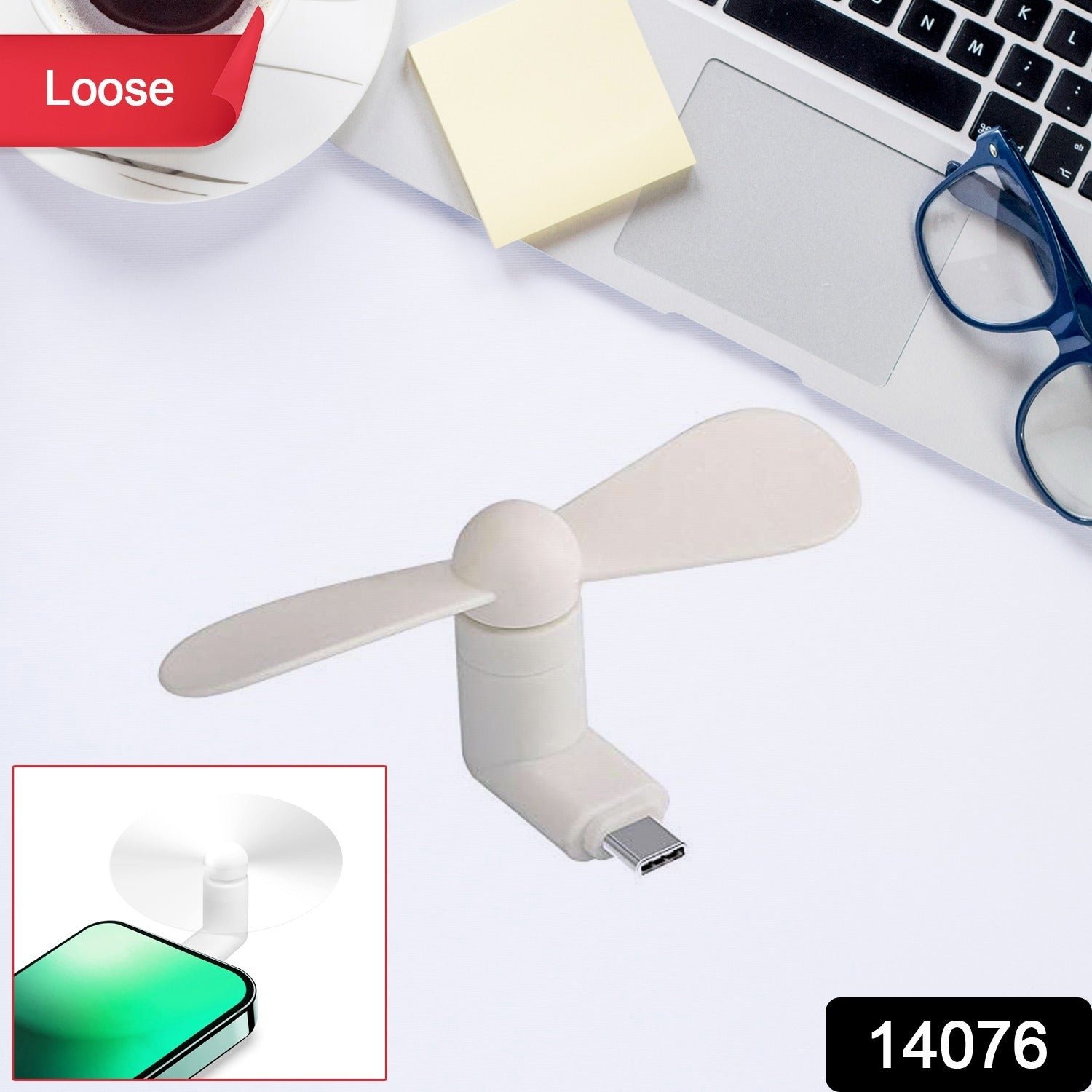 Micro / Android USB Mini Fan Flexible USB Fan (1 Pc / Loose)