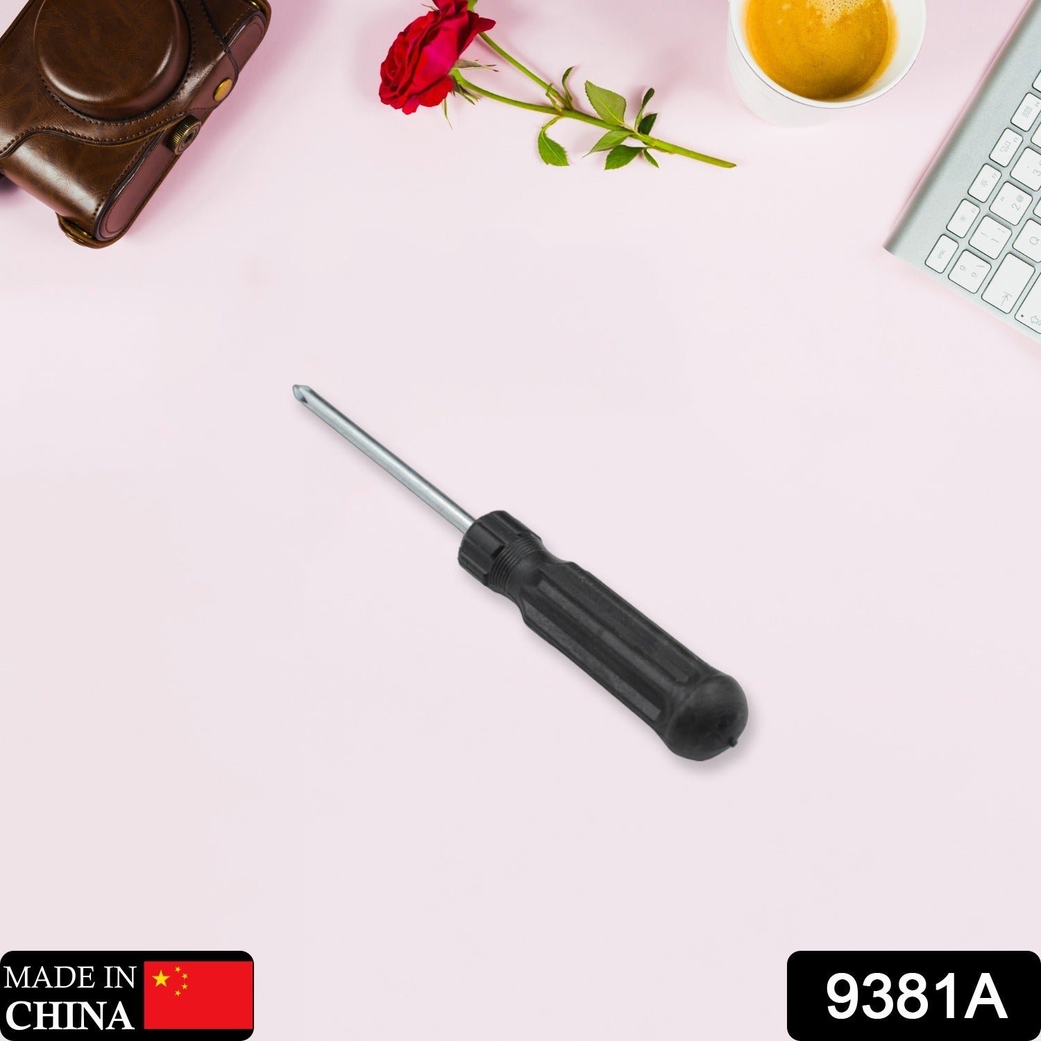 Small Pocket Size Slotted Cross Head Flat Magnetic Screwdriver (1 Pc)