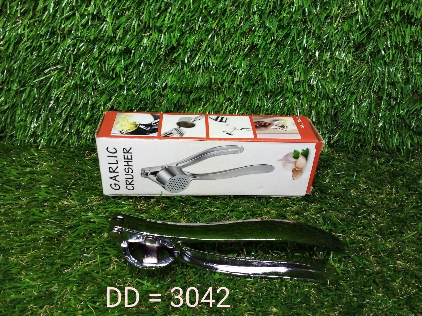 Stainless Steel Garlic Press Crusher ,Crusher ,Squeezer ,Masher ,and Lemon Juicer
