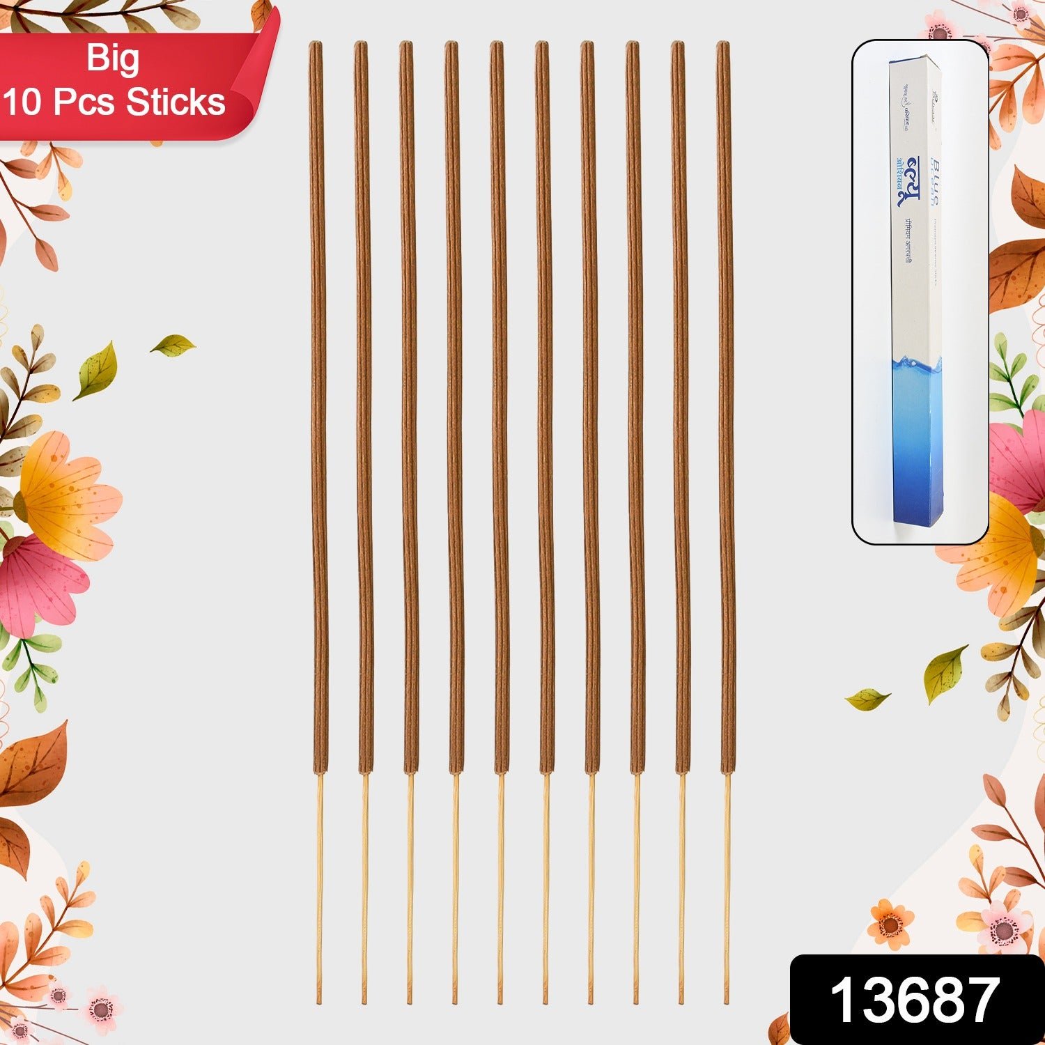 Premium Incense Sticks / Agarbatti for Everyday Use for Home, Office, Meditation and Pooja for Puja, & Other Festive Occassions, Agarbatti (10 Pcs Sticks / 40 Cm / Stand not included / Mix Flavor)