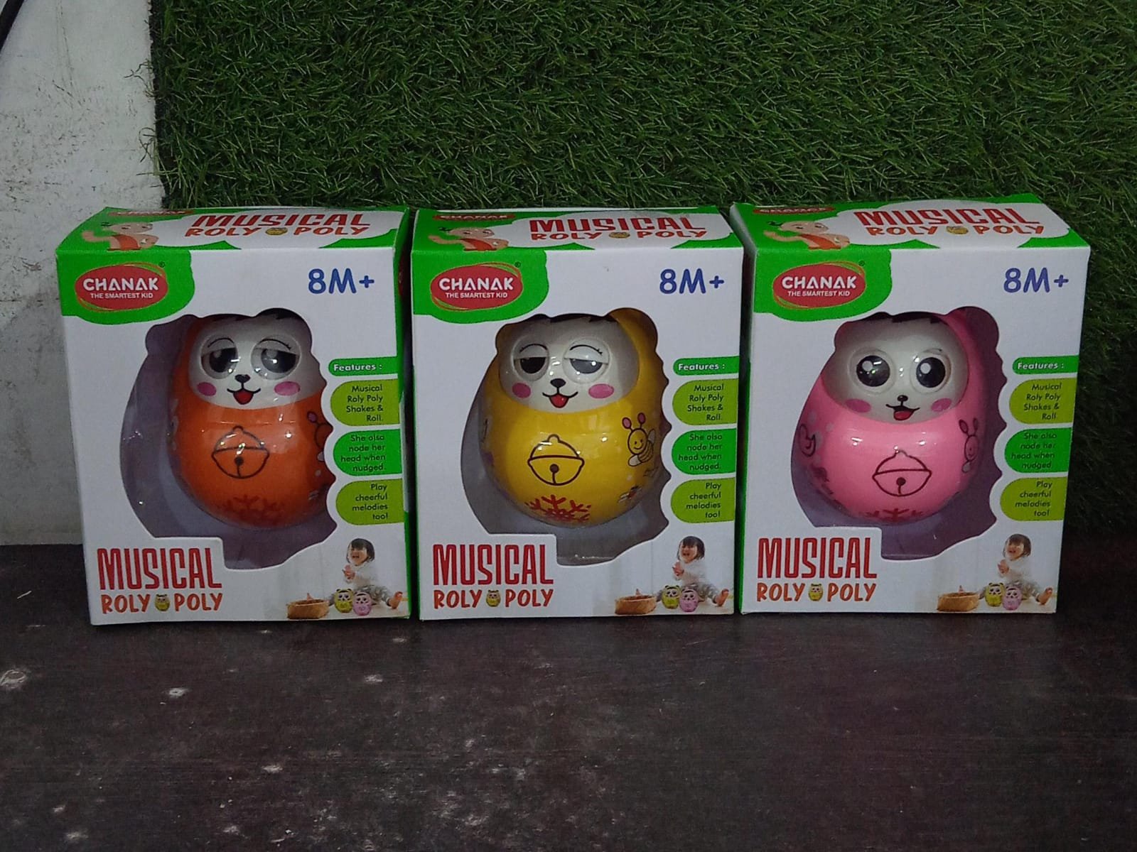 Musical Roly Poly Toy for Babies – Push & Shake Wobbling Doll