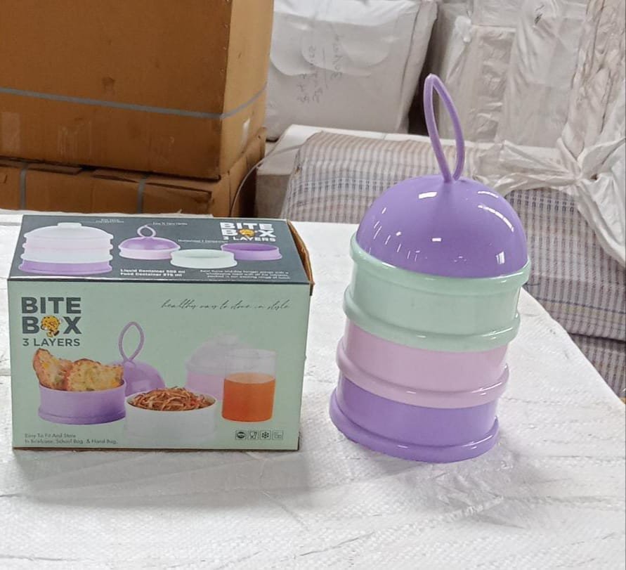 3 Layer Portable Baby Food Milk Powder Storage Box Bottle Container