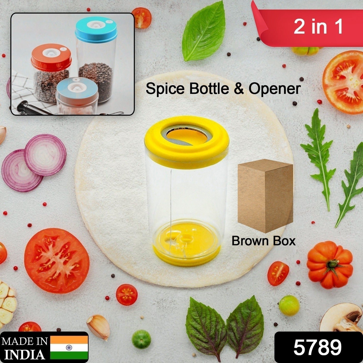 Salt Bottle & Dispenser Set with Opener – Pack of 4