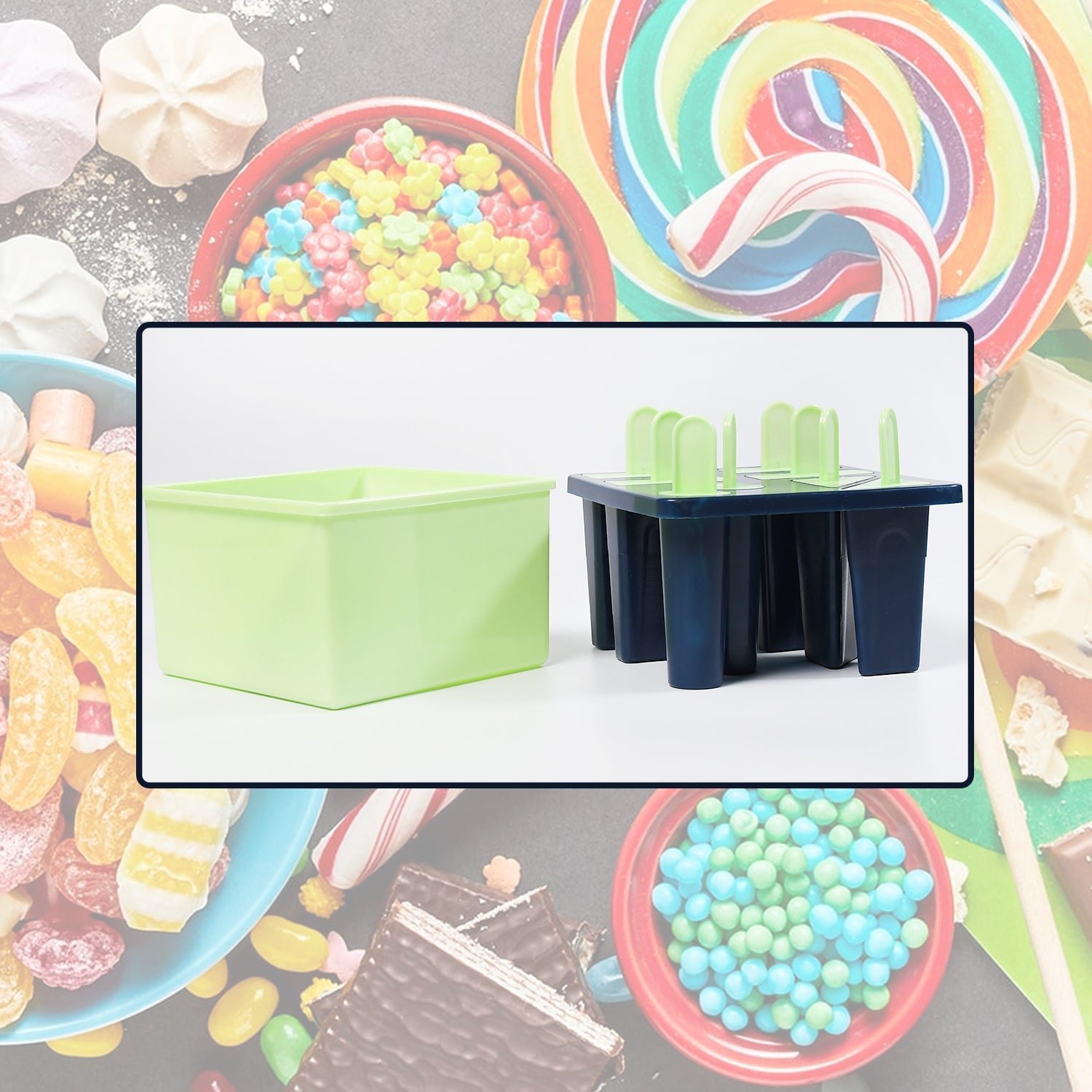 Plastic Kulfi Mold, Kulfi Molds 8 pcs Tray Ice Cream Mold Reusable