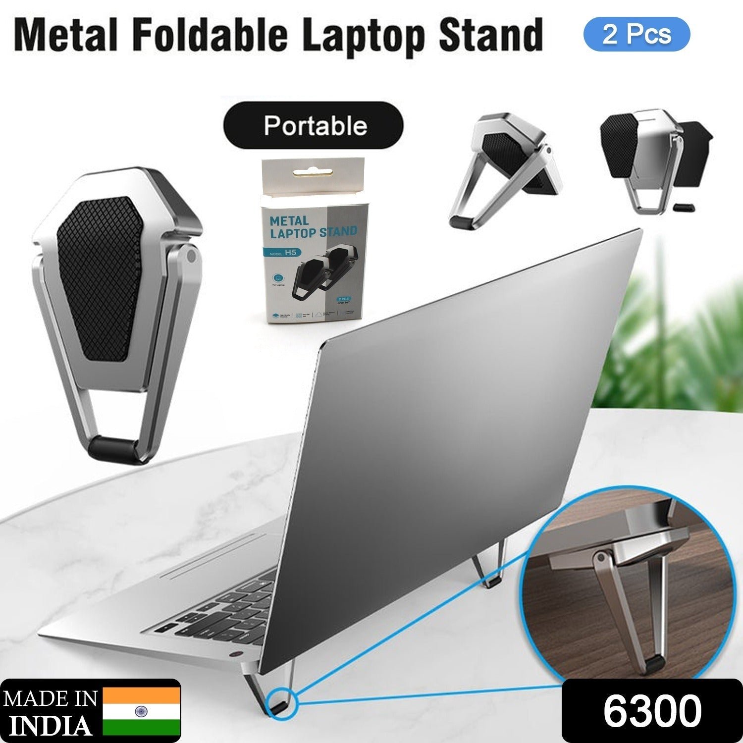 Mini Metal Folding Portable Stand Compatible with Every Laptop, Keyboard