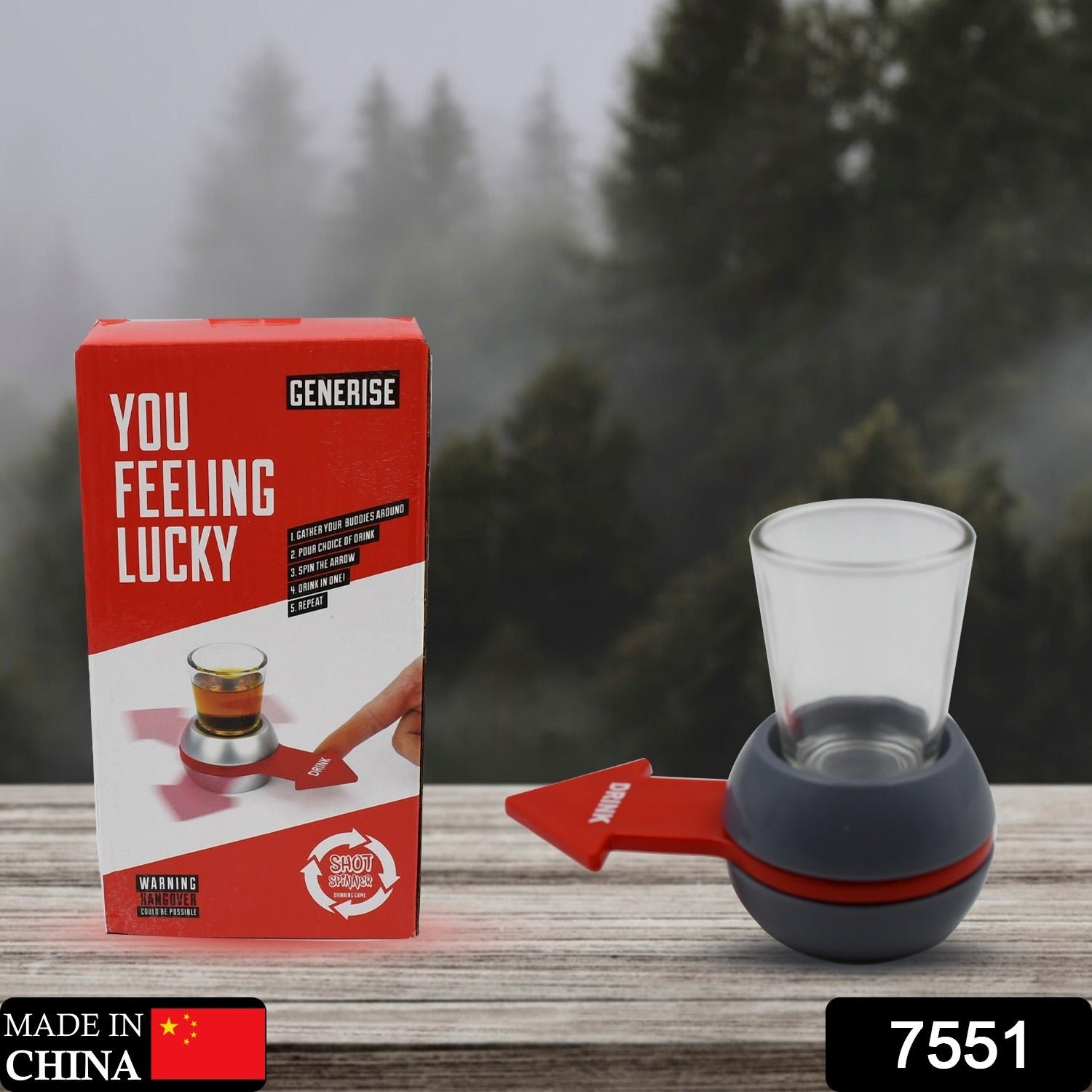 Shot Spinner Spin the Shot Fun Drinking Game Includes 1.7 oz Shot Glass